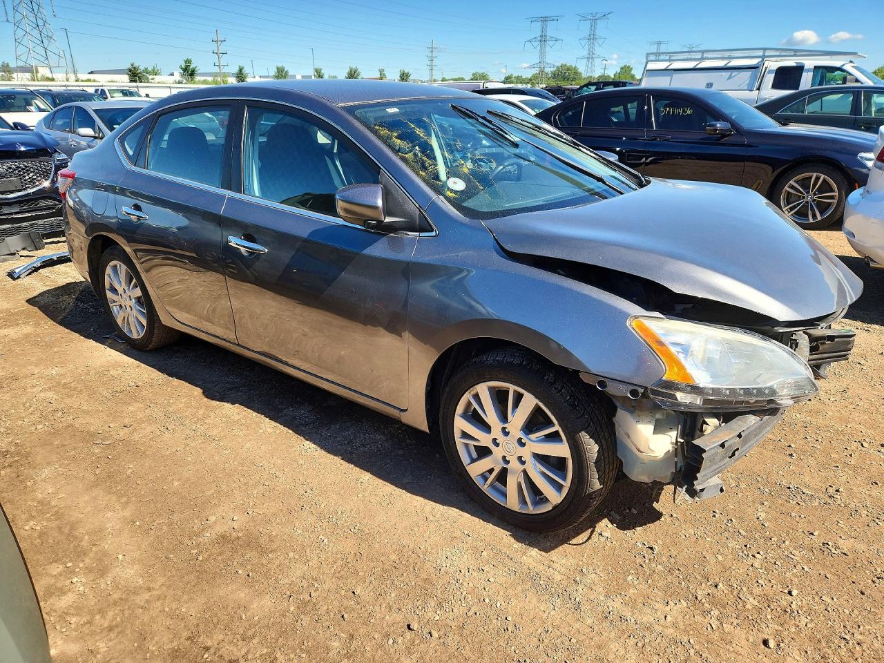 2015 Nissan Sentra Sv Серый vin: 3N1AB7AP4FY292434