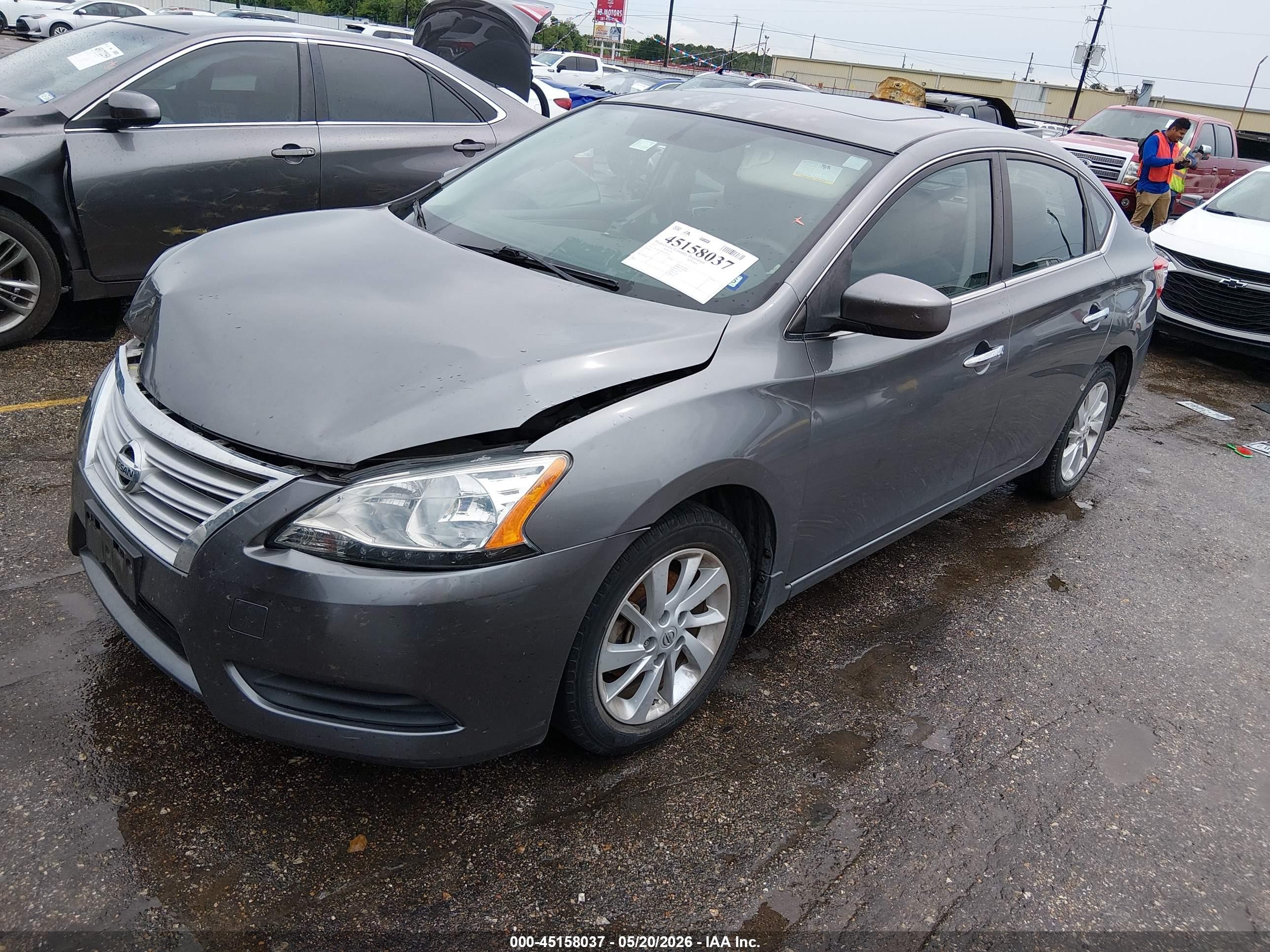2015 Nissan Sentra Sv Gray vin: 3N1AB7AP4FY297651