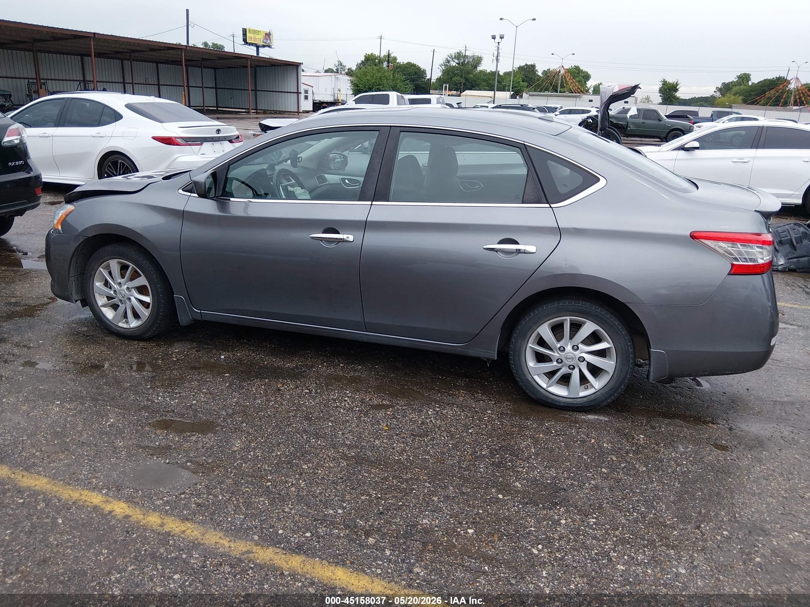 2015 Nissan Sentra Sv Gray vin: 3N1AB7AP4FY297651