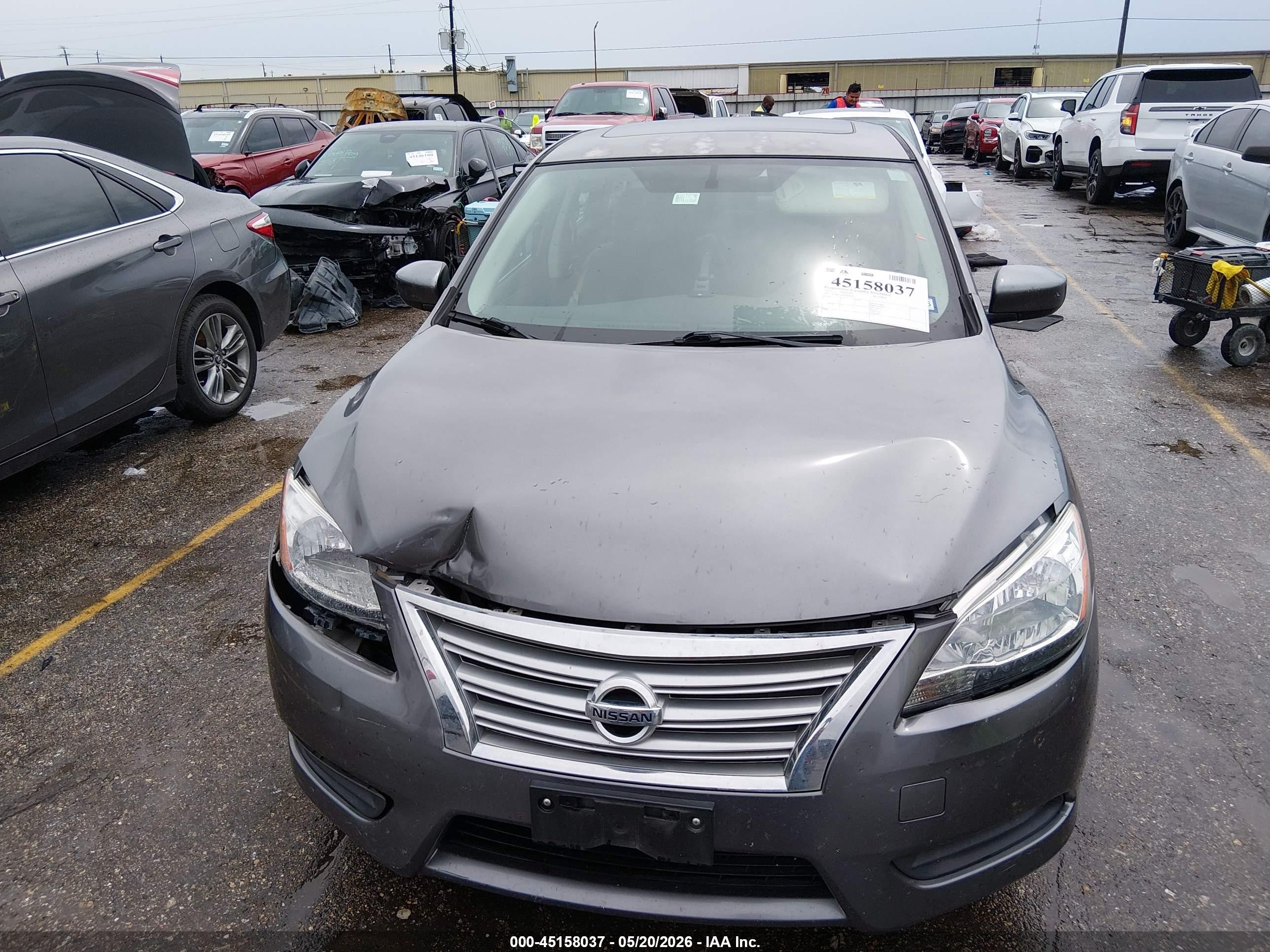 2015 Nissan Sentra Sv Gray vin: 3N1AB7AP4FY297651