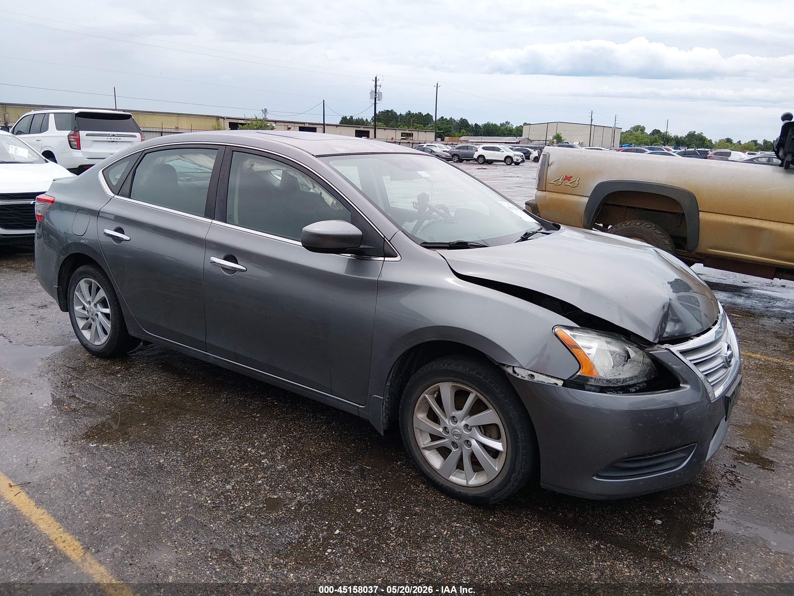2015 Nissan Sentra Sv Gray vin: 3N1AB7AP4FY297651