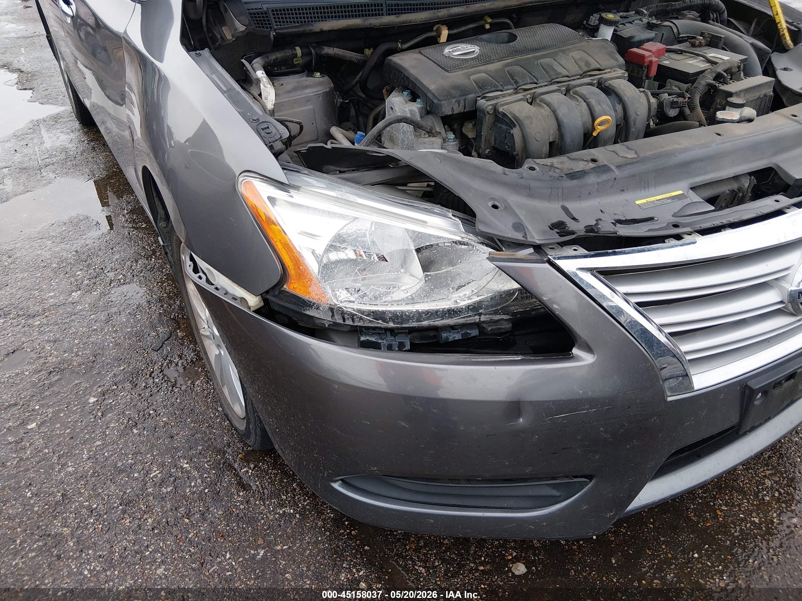 2015 Nissan Sentra Sv Gray vin: 3N1AB7AP4FY297651