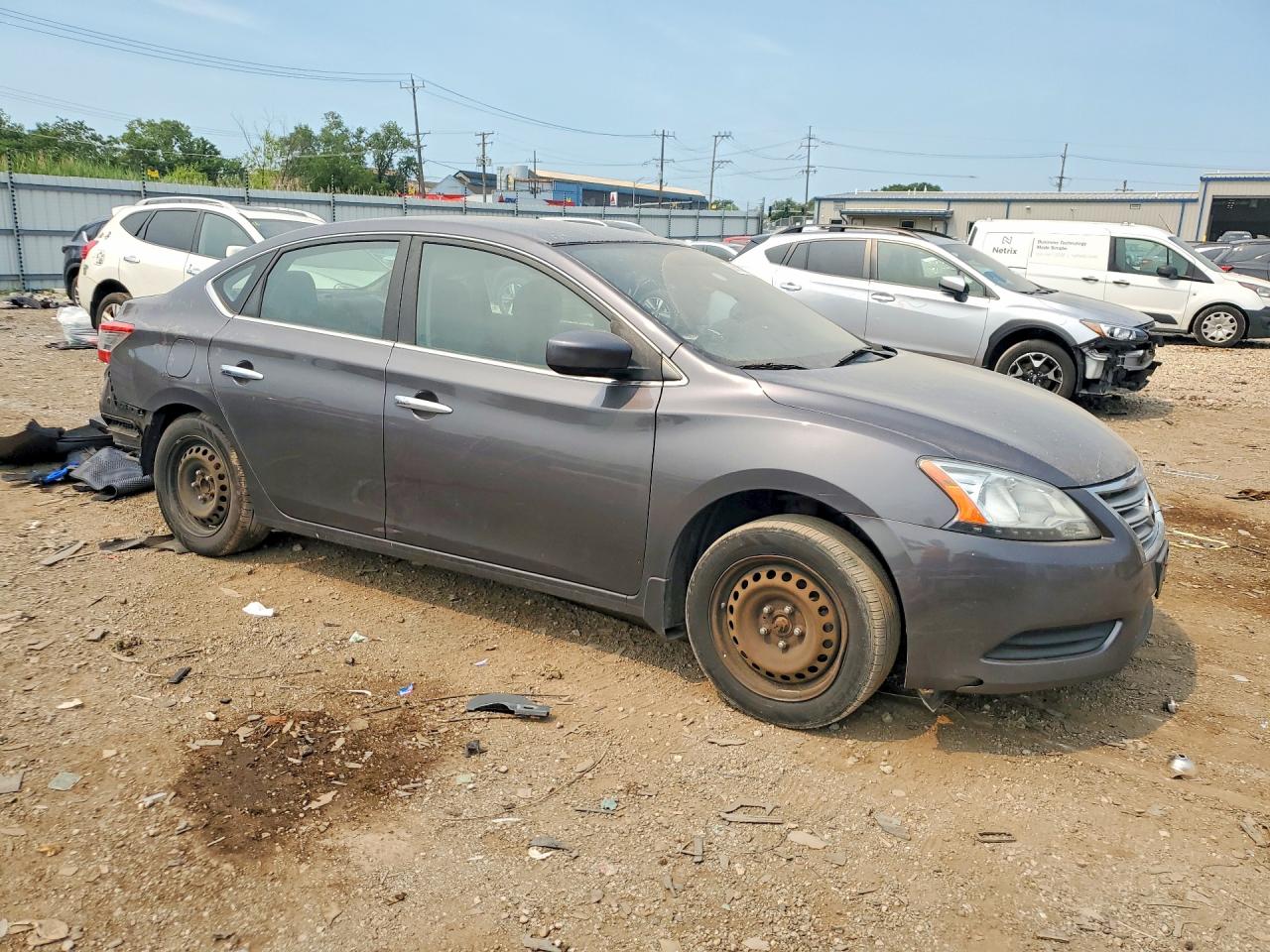 2015 Nissan Sentra Sv Gray vin: 3N1AB7AP4FY303660