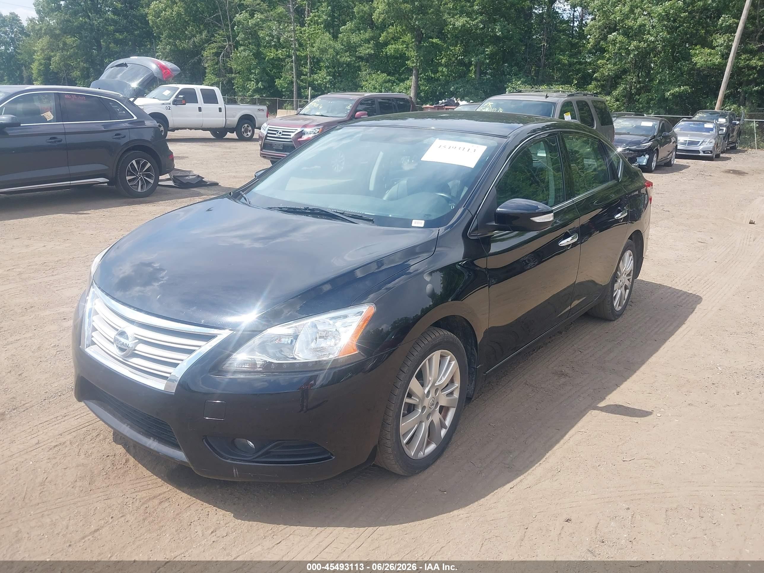 2015 Nissan Sentra Sl Black vin: 3N1AB7AP4FY307434