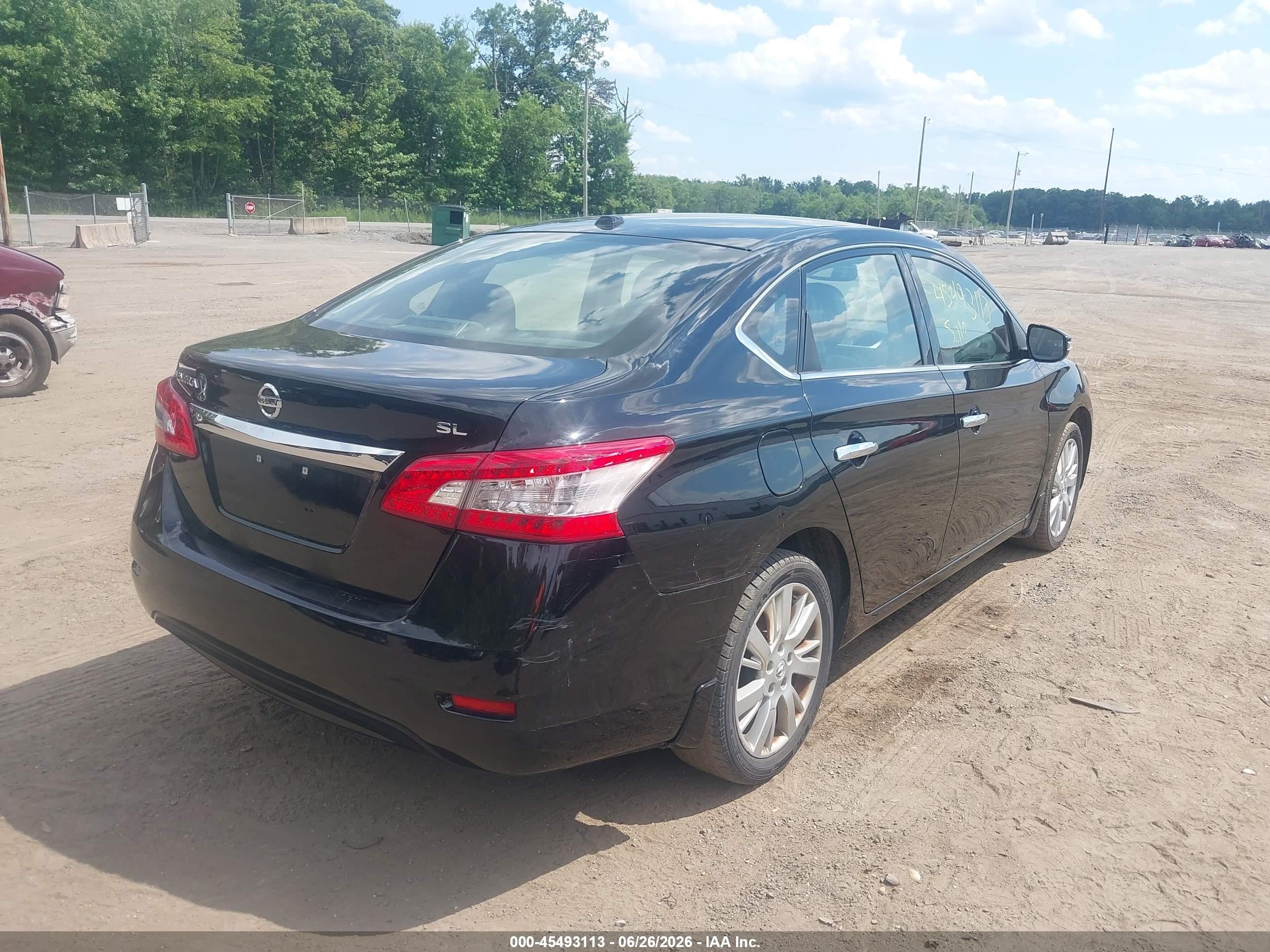 2015 Nissan Sentra Sl Black vin: 3N1AB7AP4FY307434