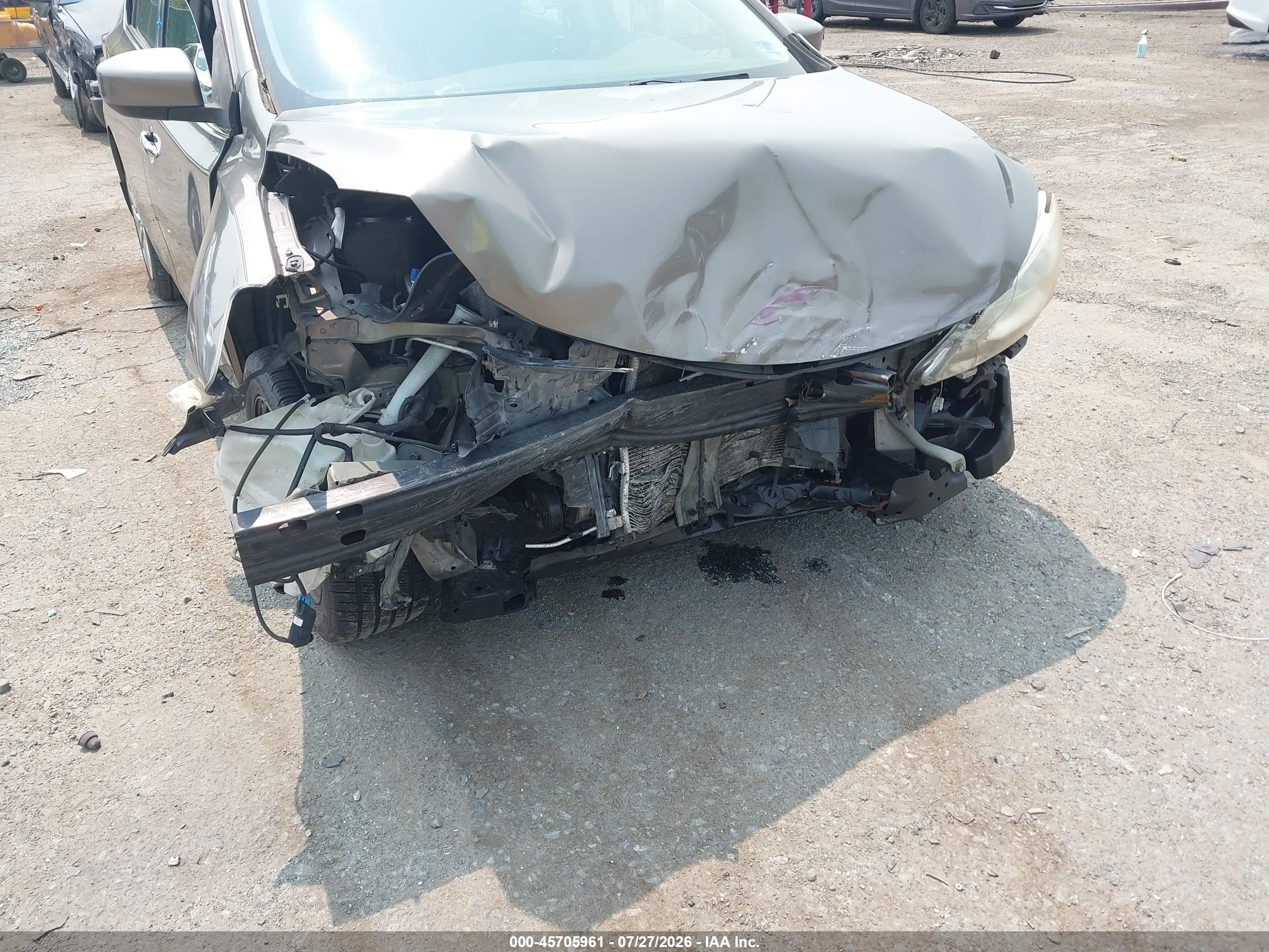 2015 Nissan Sentra Sv Gray vin: 3N1AB7AP4FY314772