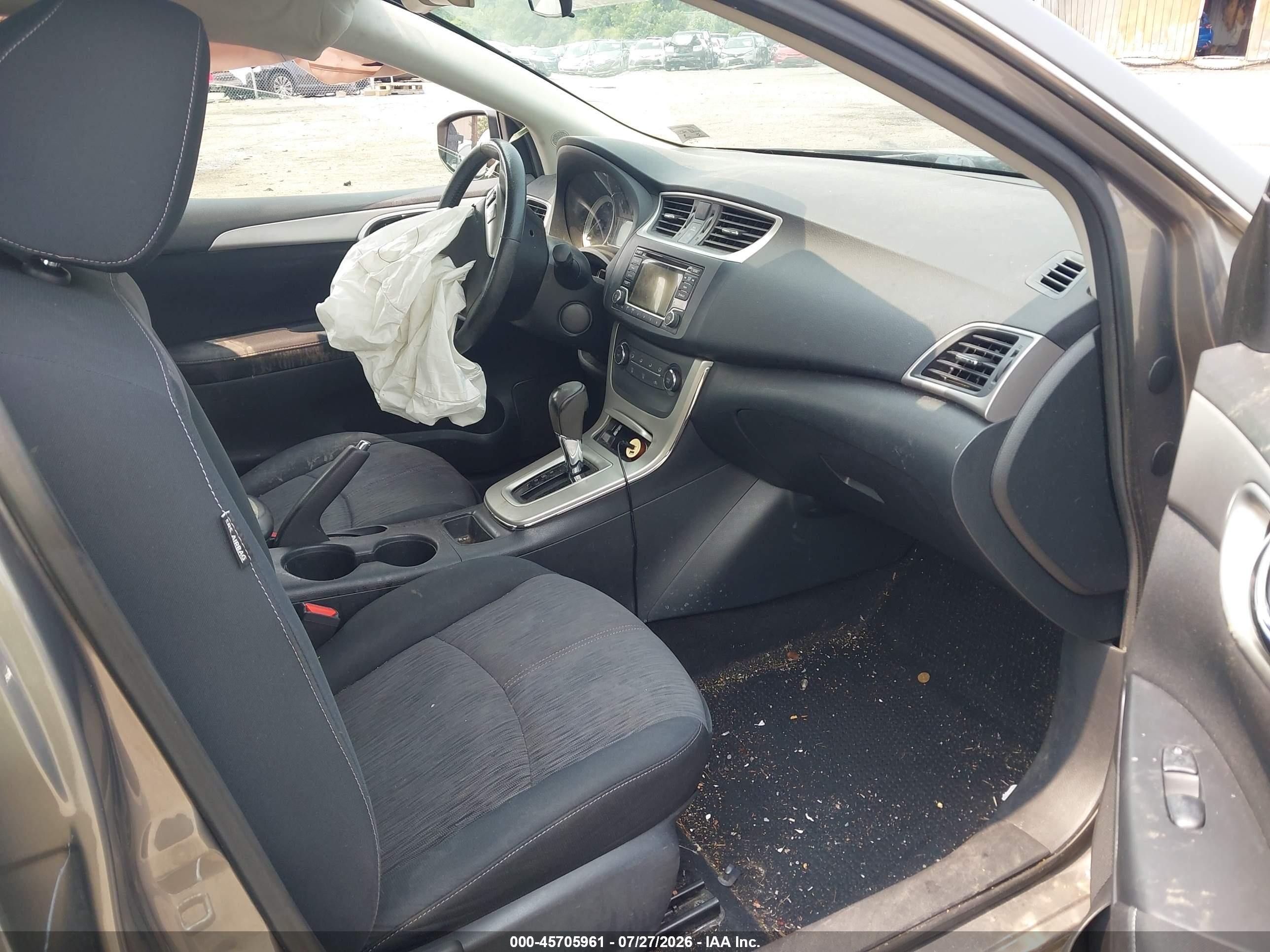 2015 Nissan Sentra Sv Gray vin: 3N1AB7AP4FY314772