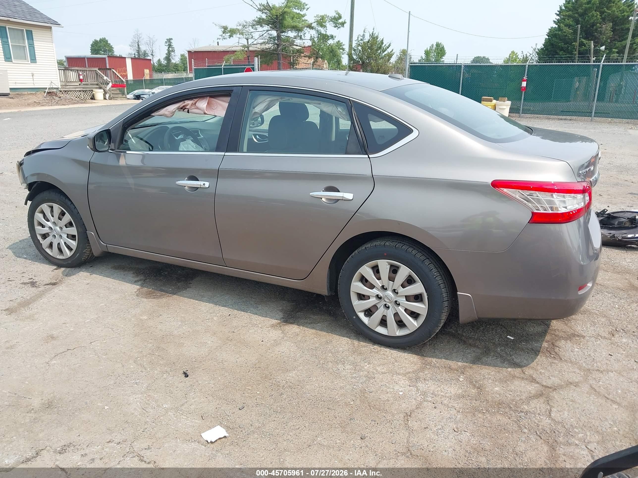 2015 Nissan Sentra Sv Gray vin: 3N1AB7AP4FY314772