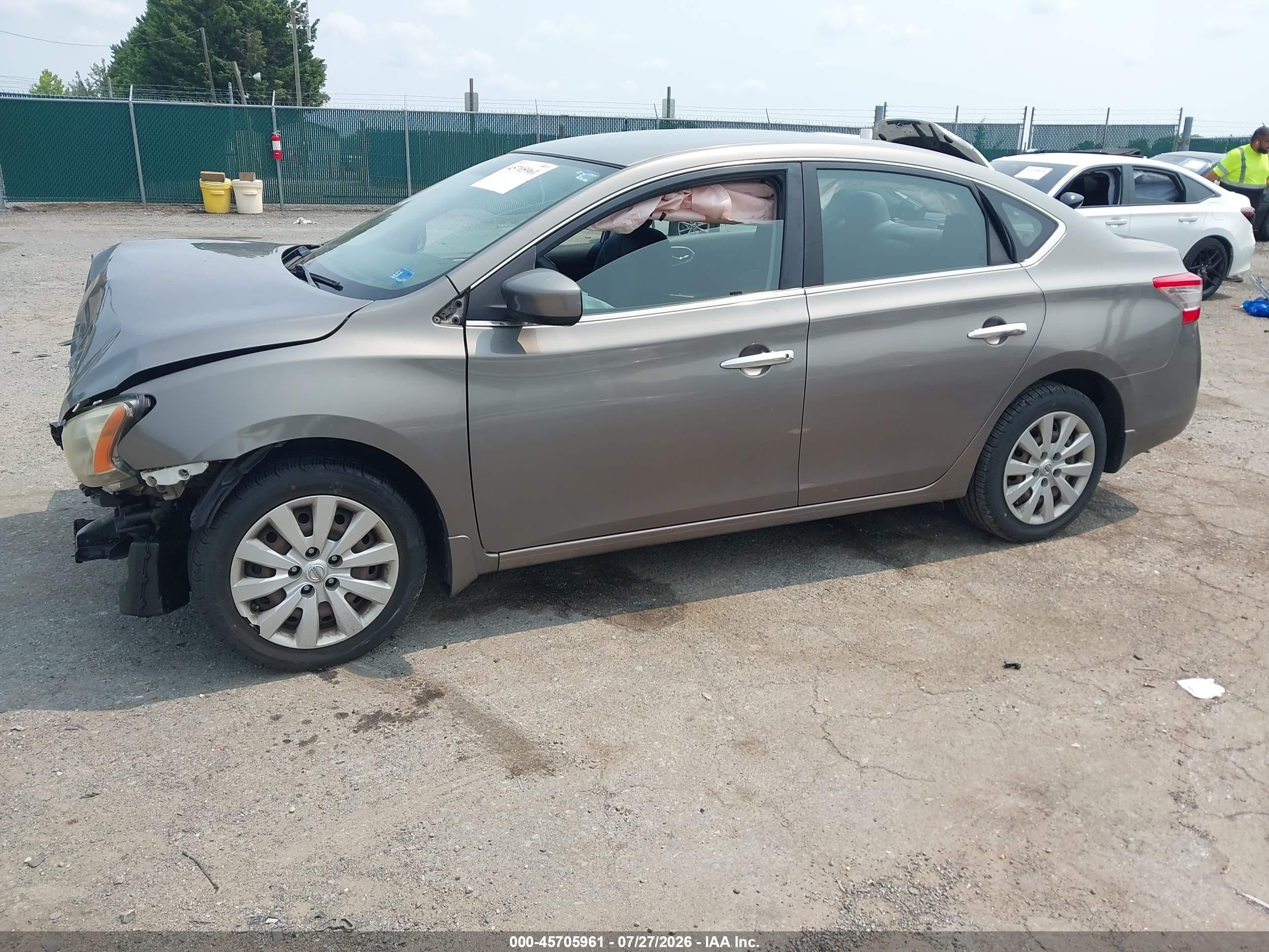 2015 Nissan Sentra Sv Gray vin: 3N1AB7AP4FY314772