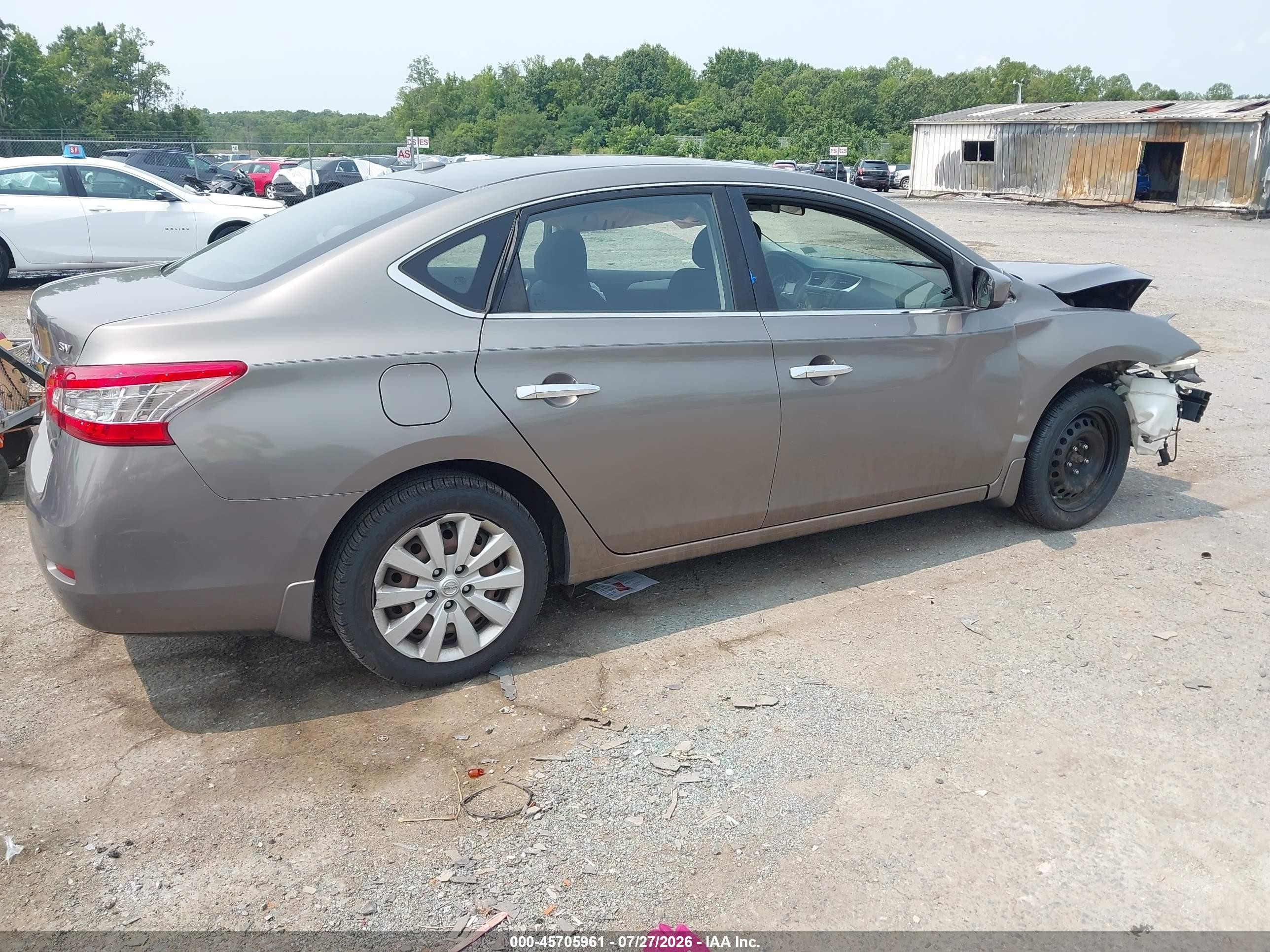 2015 Nissan Sentra Sv Gray vin: 3N1AB7AP4FY314772