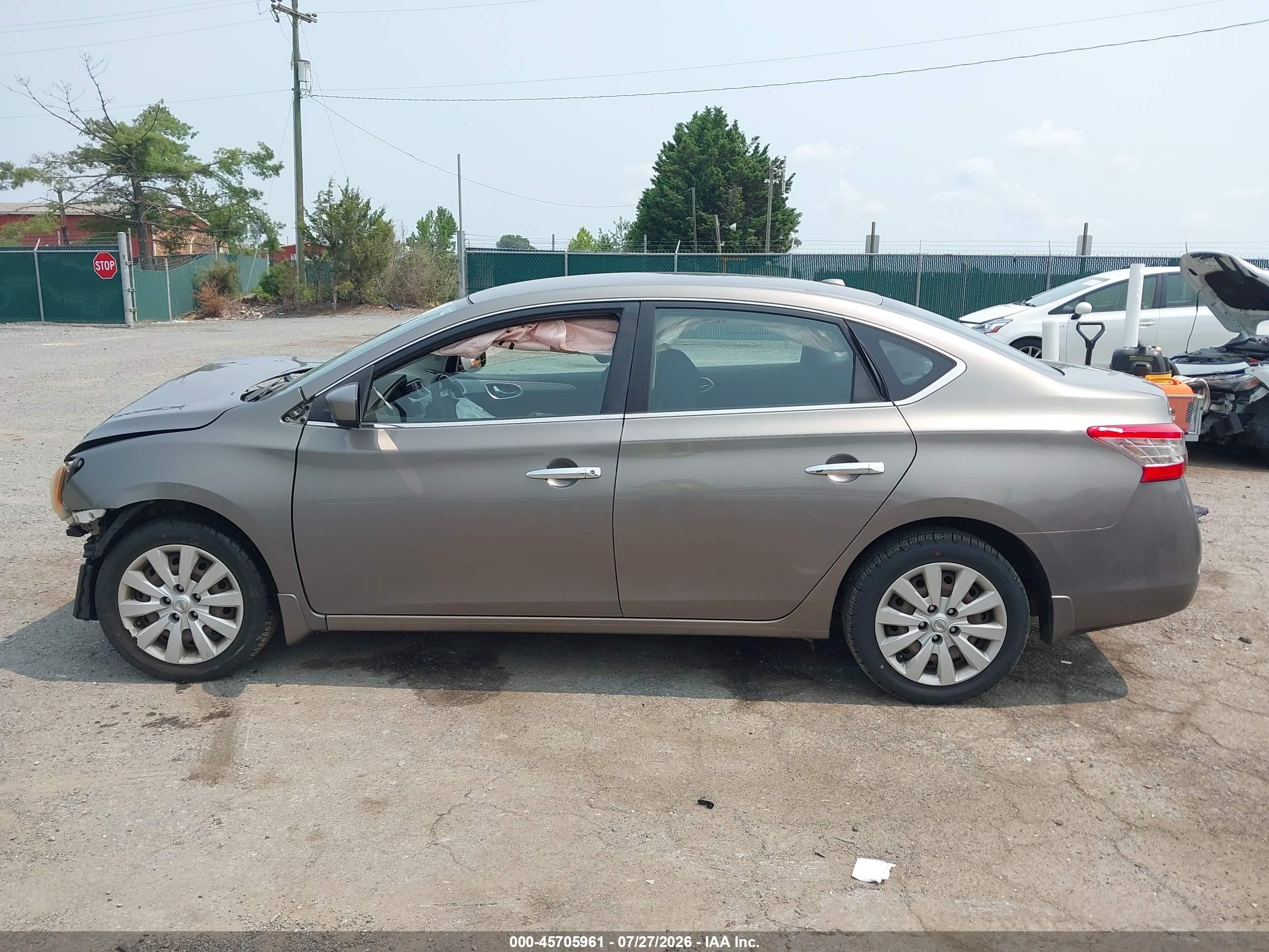 2015 Nissan Sentra Sv Gray vin: 3N1AB7AP4FY314772