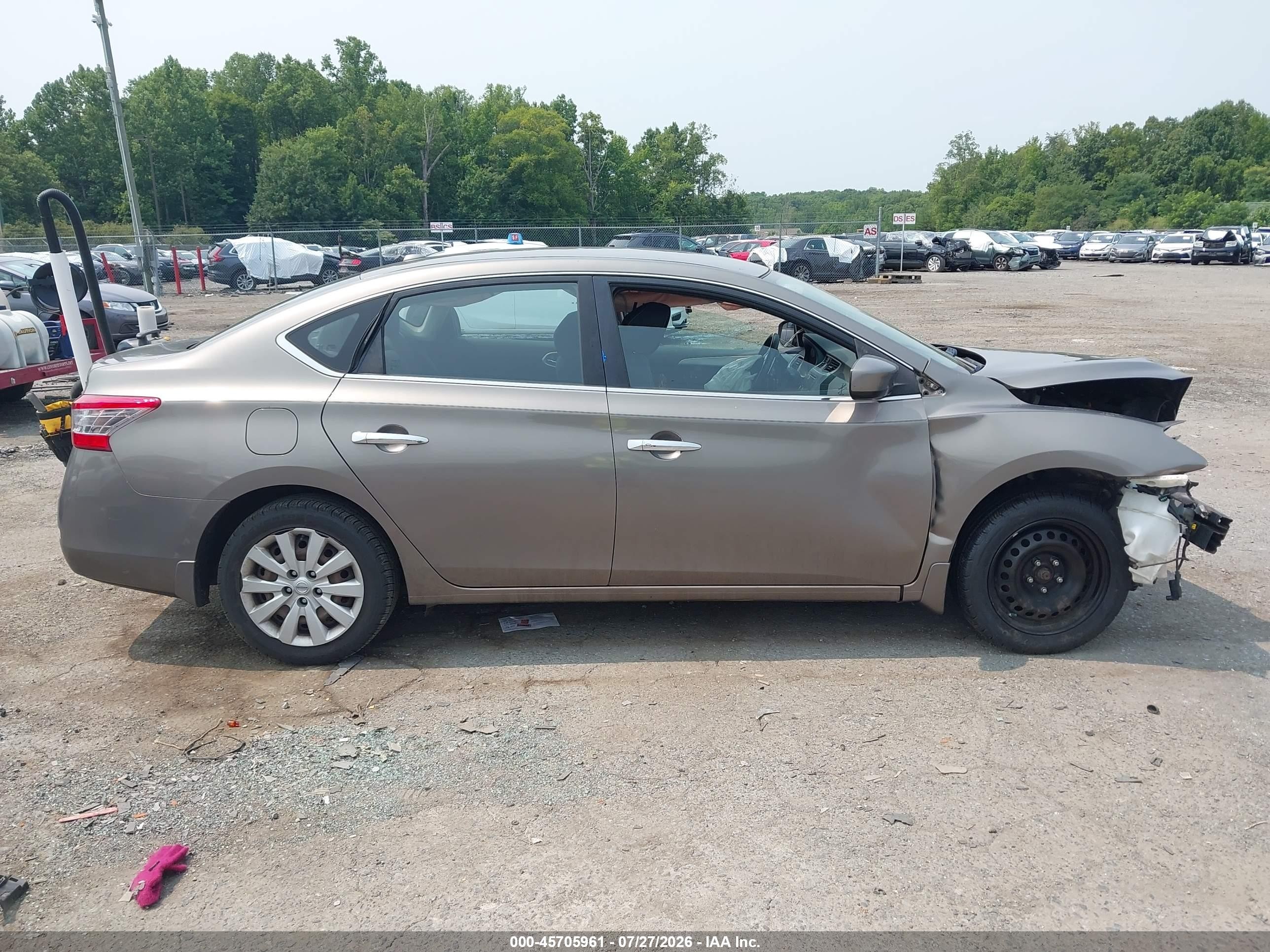 2015 Nissan Sentra Sv Gray vin: 3N1AB7AP4FY314772