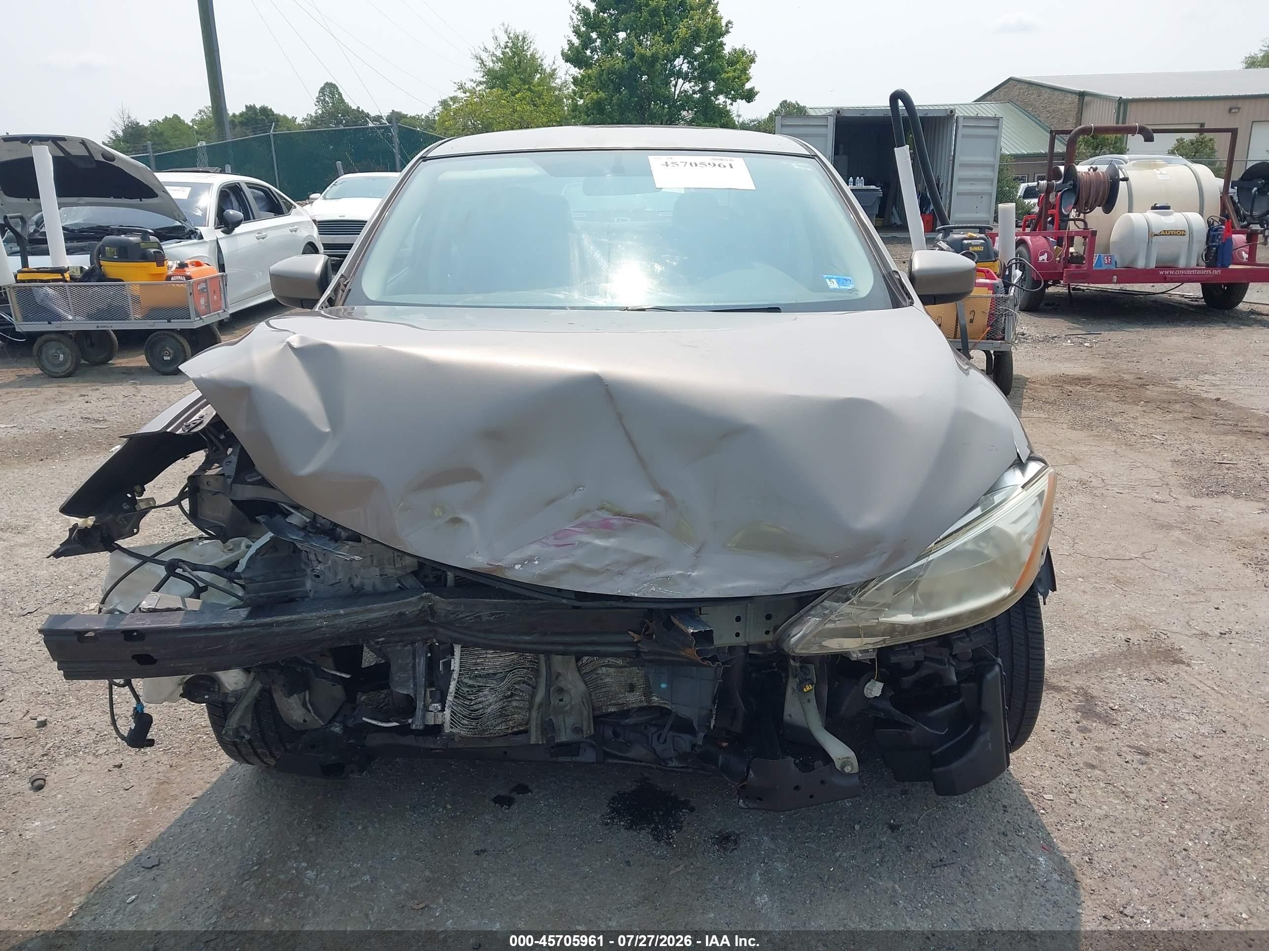 2015 Nissan Sentra Sv Gray vin: 3N1AB7AP4FY314772
