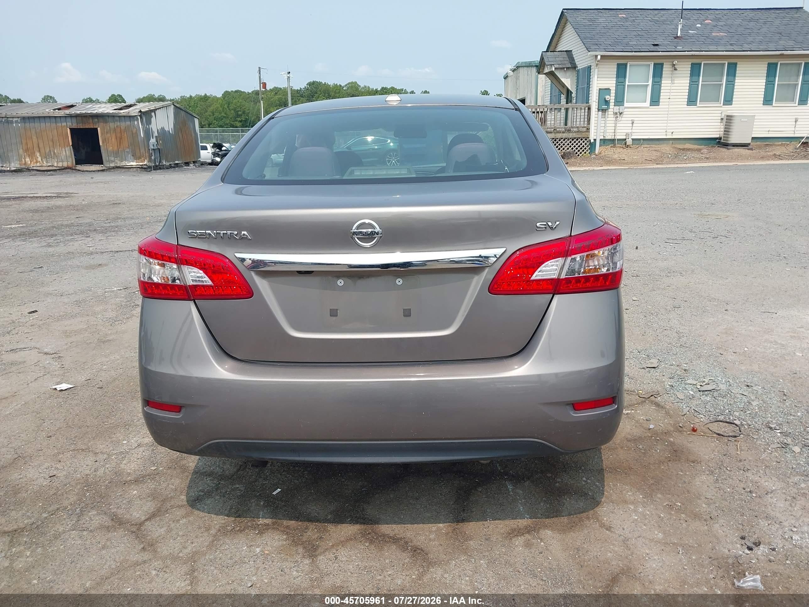 2015 Nissan Sentra Sv Gray vin: 3N1AB7AP4FY314772
