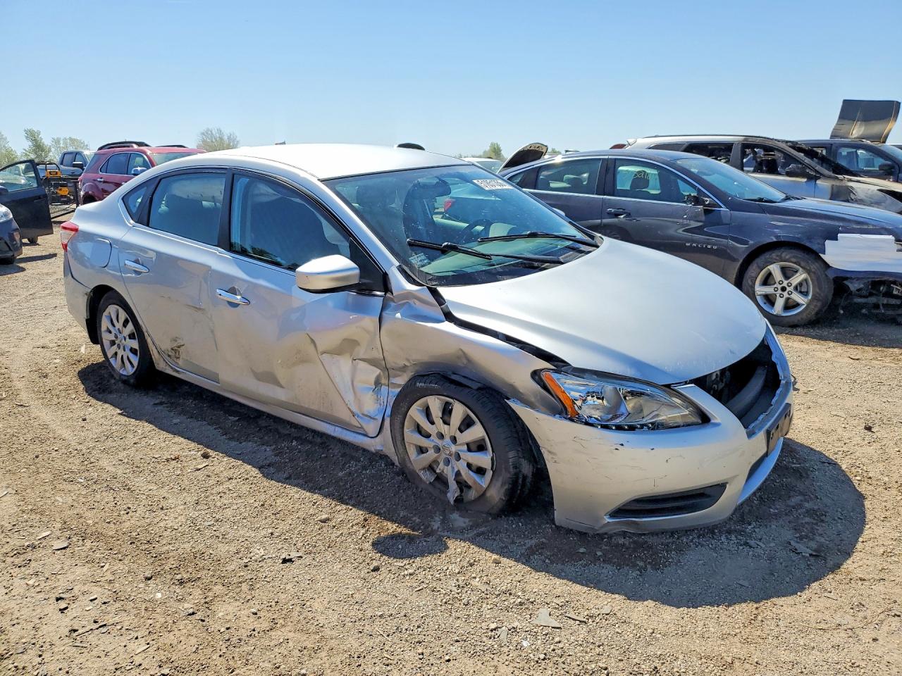2015 Nissan Sentra Sv Silver vin: 3N1AB7AP4FY316523