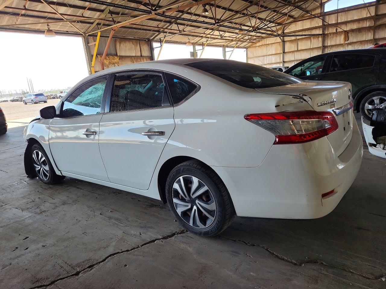 2015 Nissan Sentra S White vin: 3N1AB7AP4FY321480