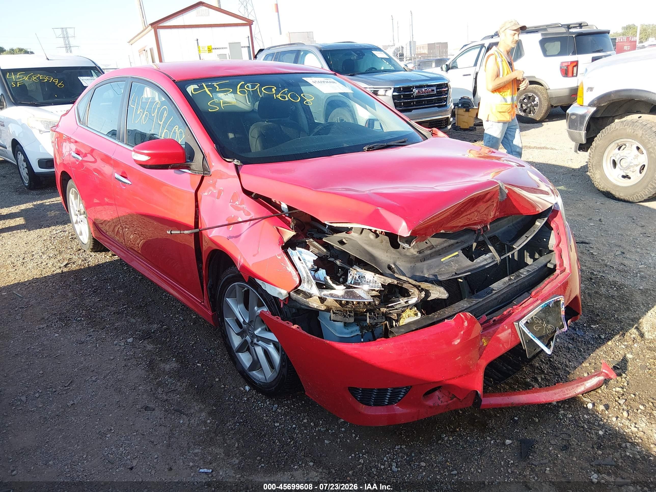 2015 Nissan Sentra Sr Red vin: 3N1AB7AP4FY325500