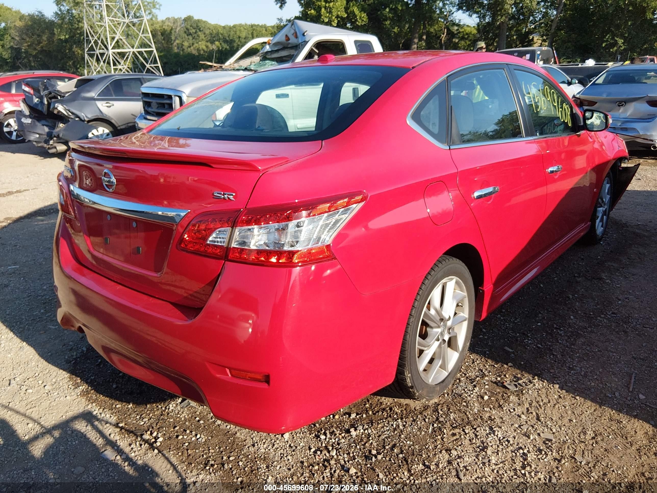 2015 Nissan Sentra Sr Red vin: 3N1AB7AP4FY325500