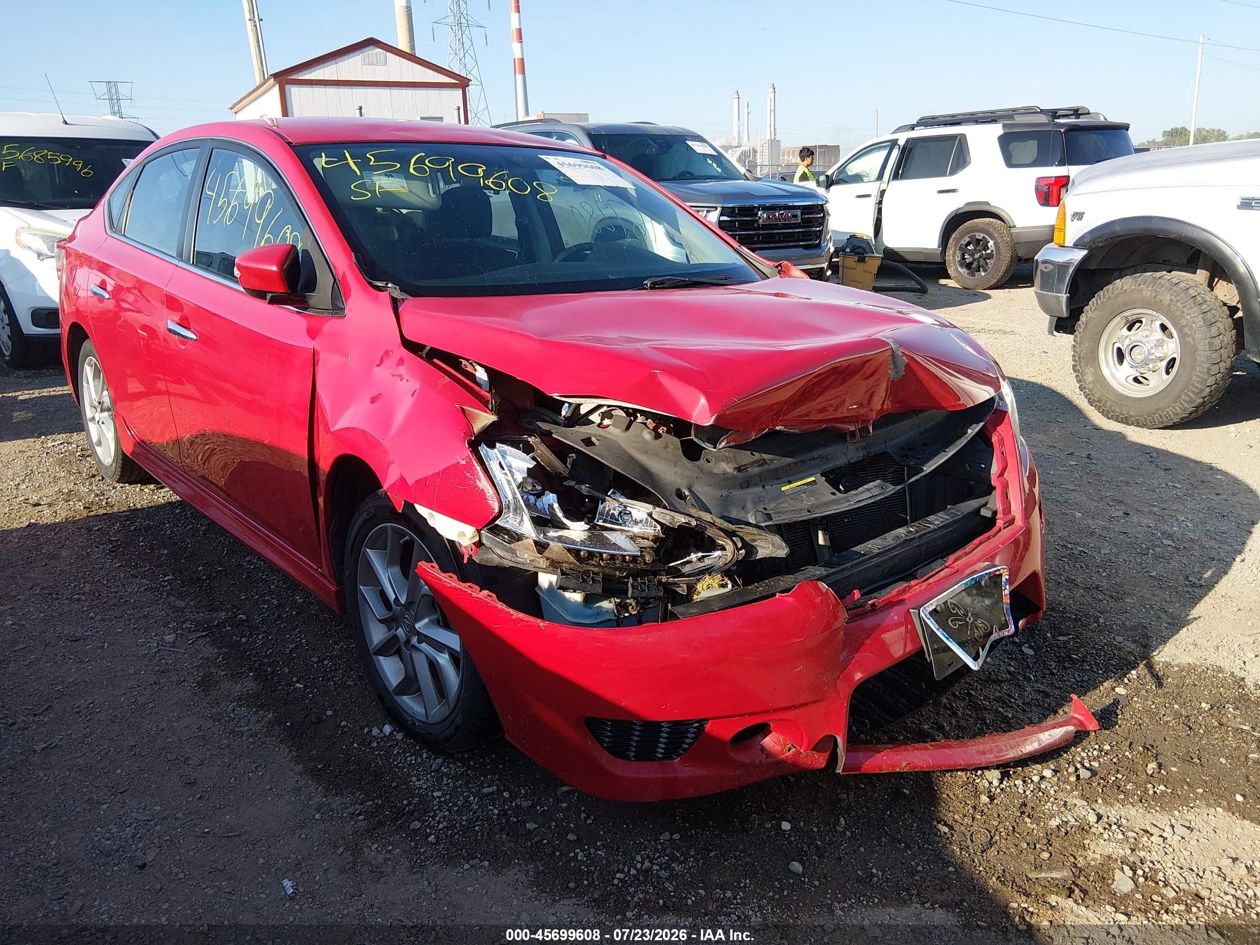2015 Nissan Sentra Sr Red vin: 3N1AB7AP4FY325500