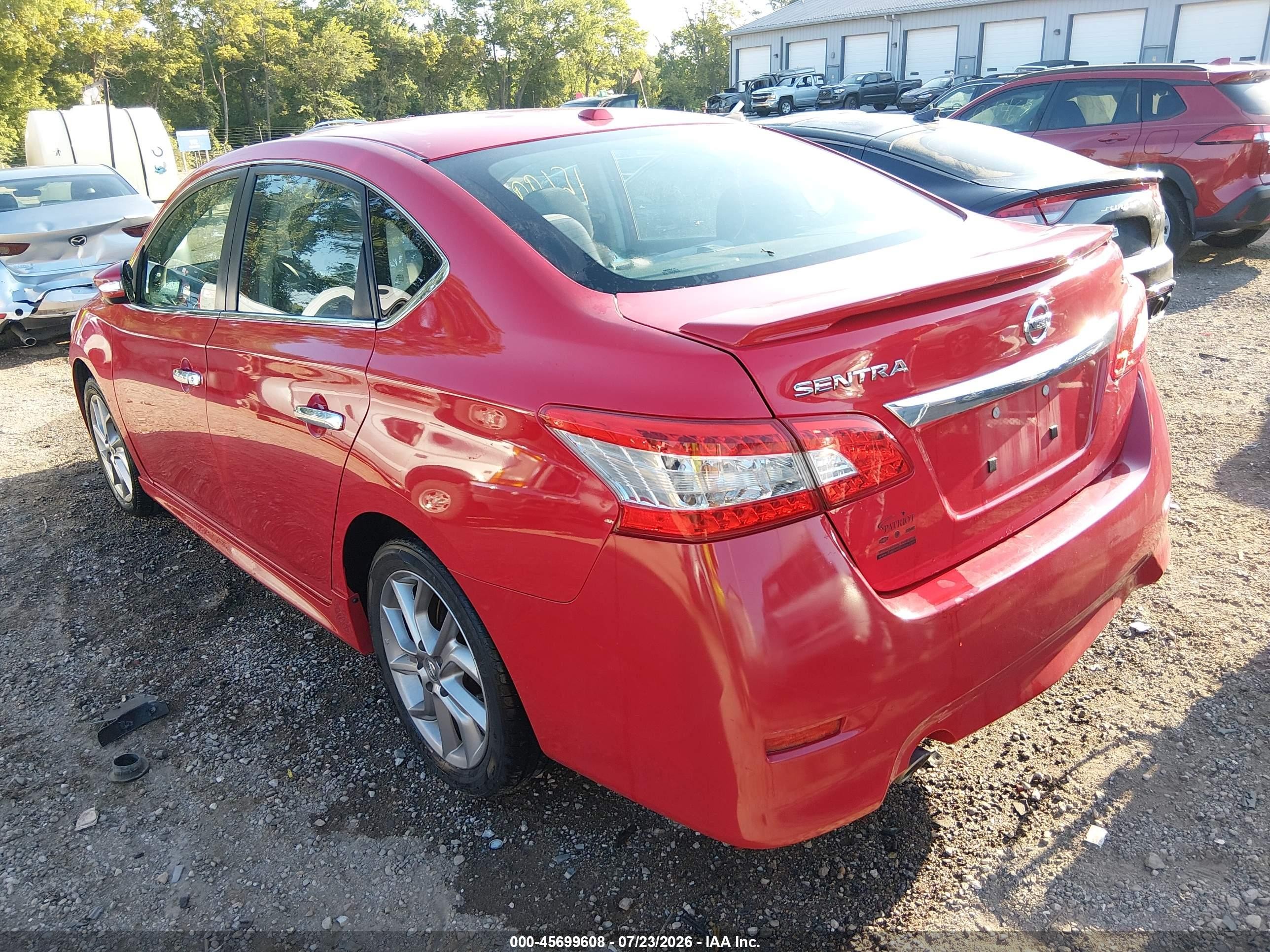 2015 Nissan Sentra Sr Red vin: 3N1AB7AP4FY325500