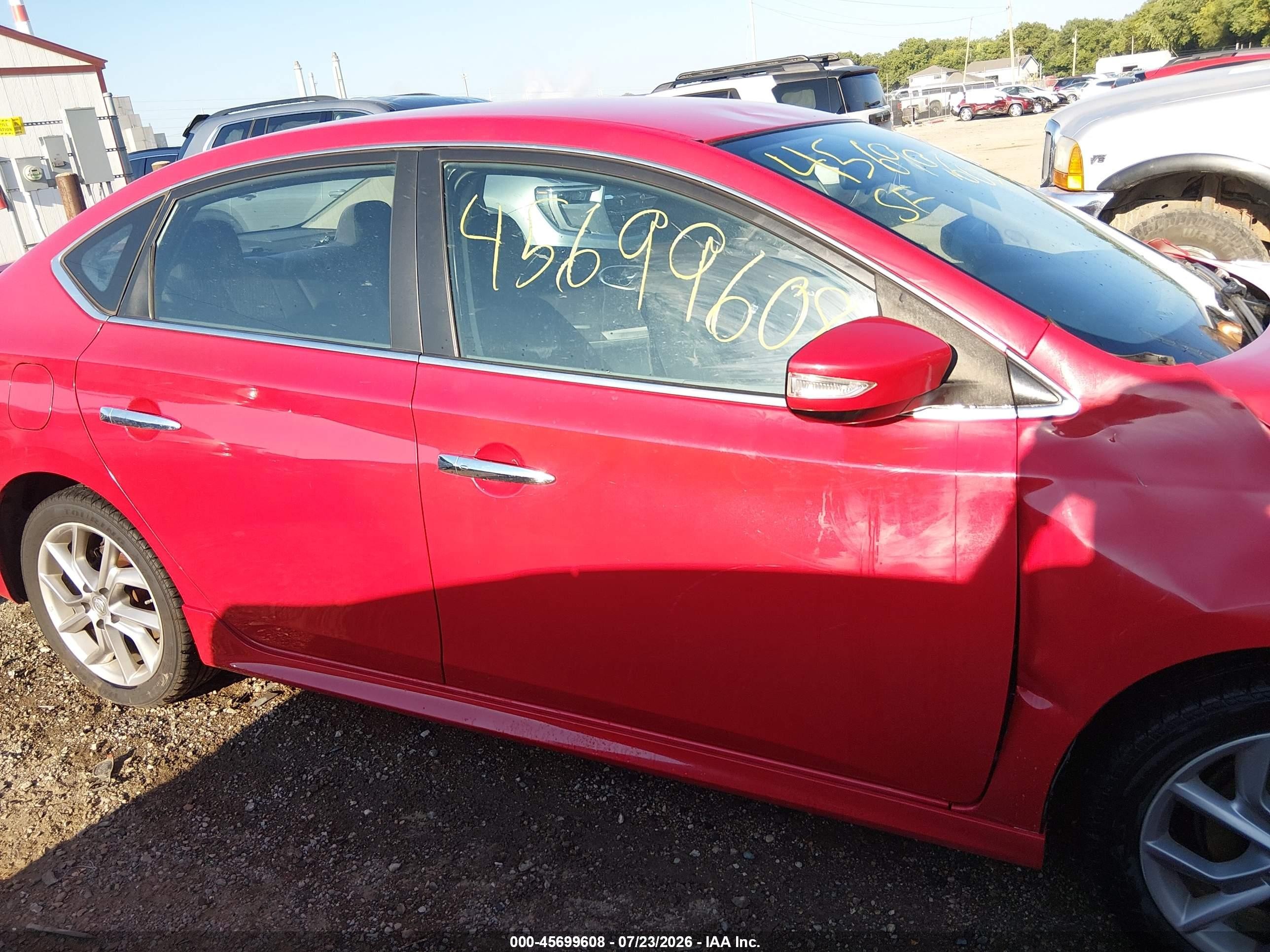 2015 Nissan Sentra Sr Red vin: 3N1AB7AP4FY325500