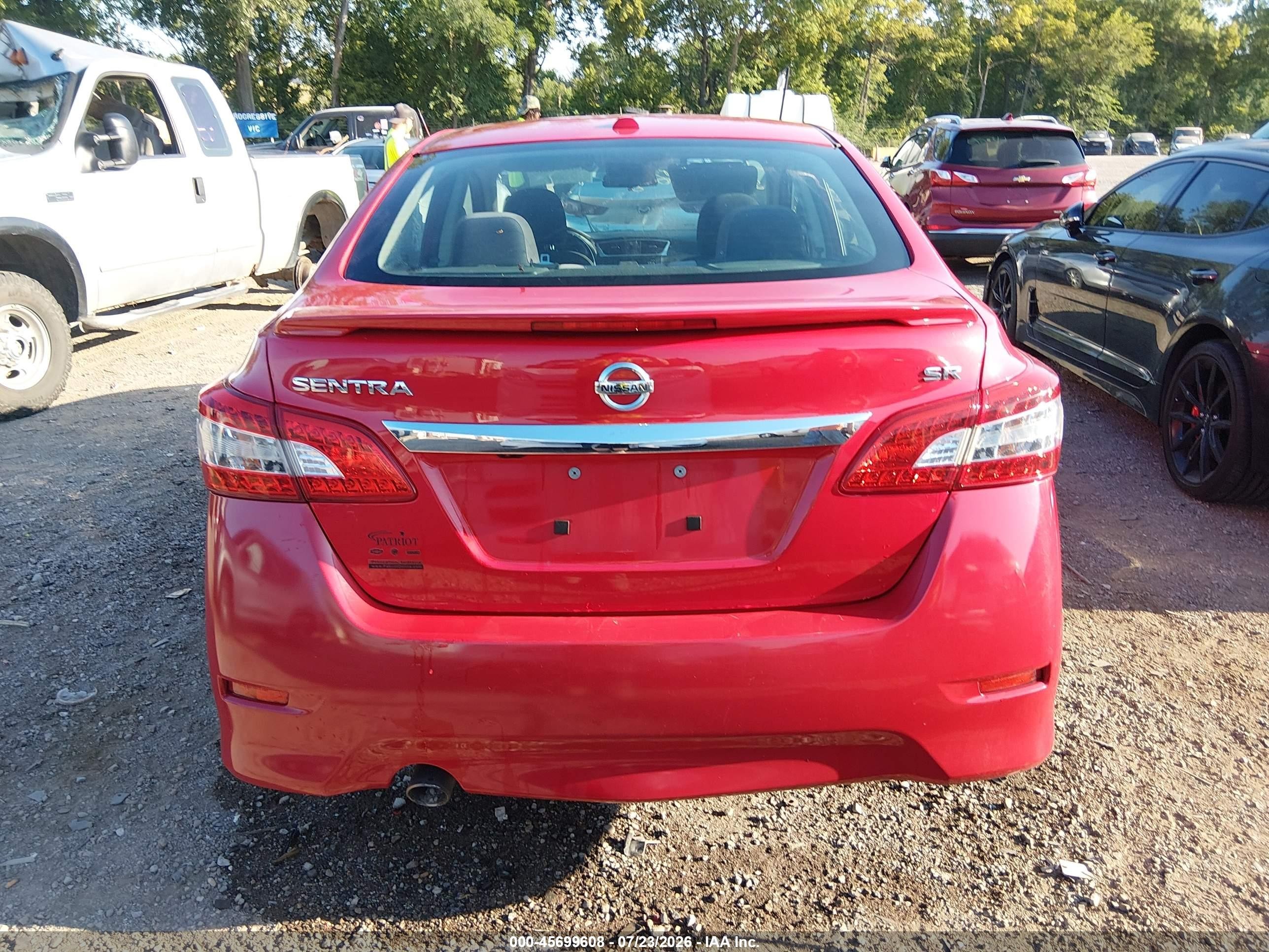 2015 Nissan Sentra Sr Red vin: 3N1AB7AP4FY325500