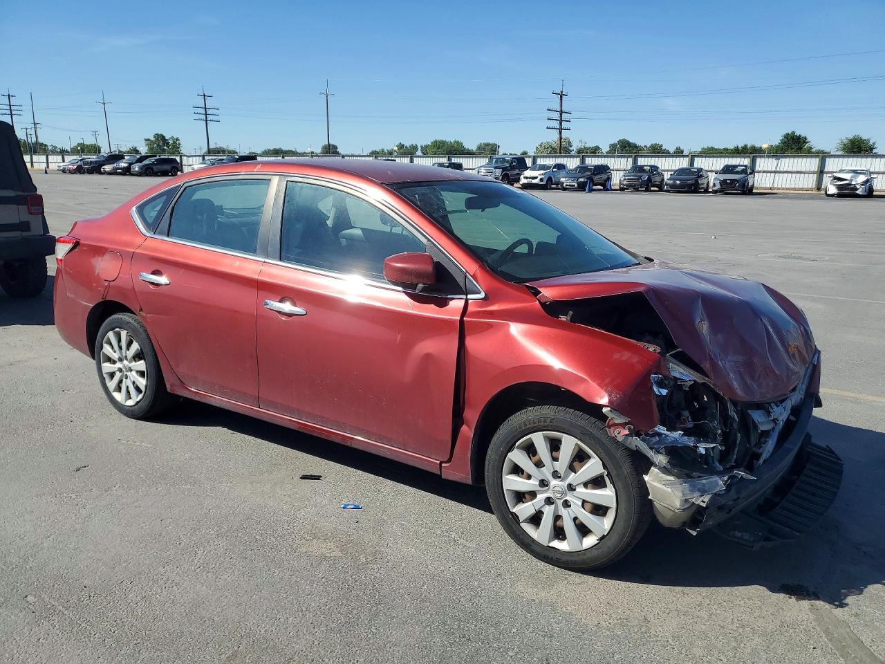 2015 Nissan Sentra Sv Красный vin: 3N1AB7AP4FY328784