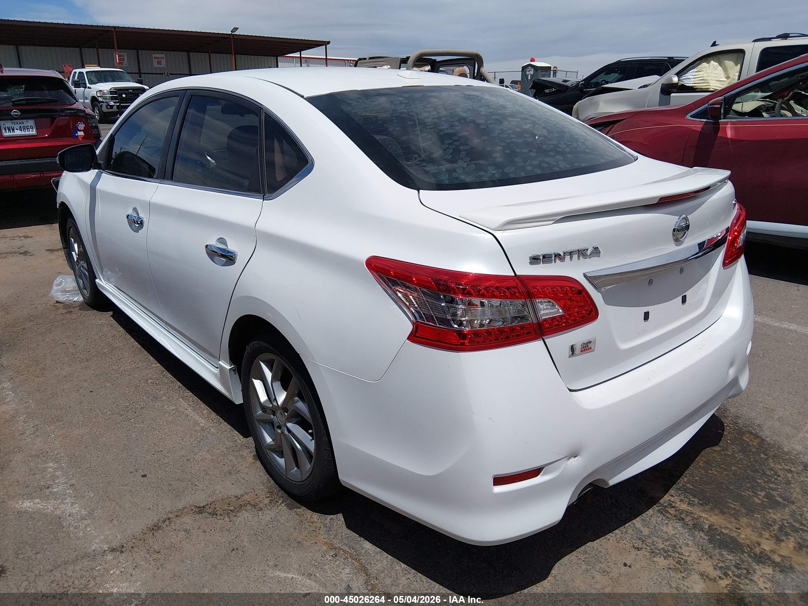 2015 Nissan Sentra Sr White vin: 3N1AB7AP4FY330423