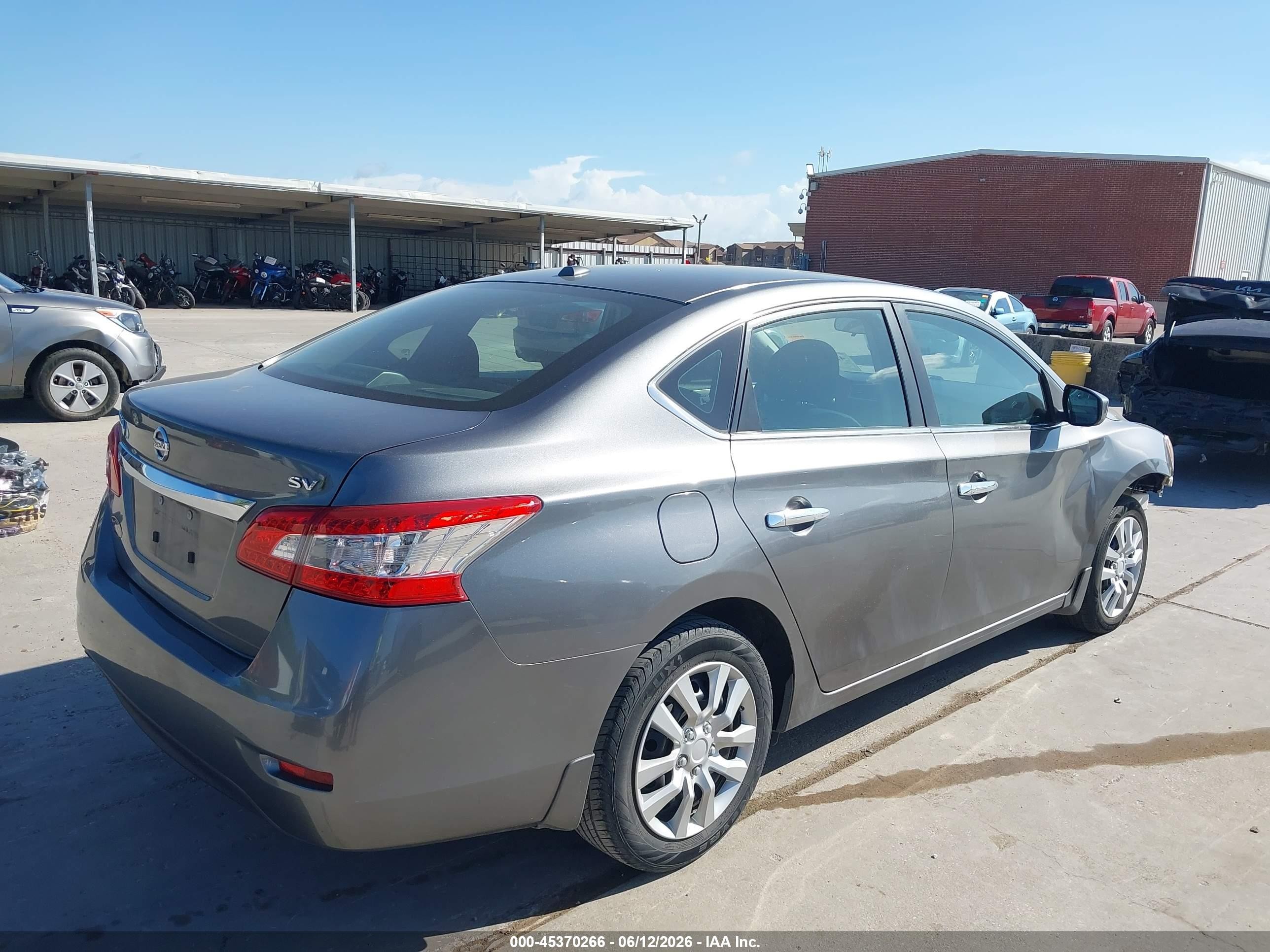 2015 Nissan Sentra Sv Gray vin: 3N1AB7AP4FY336075