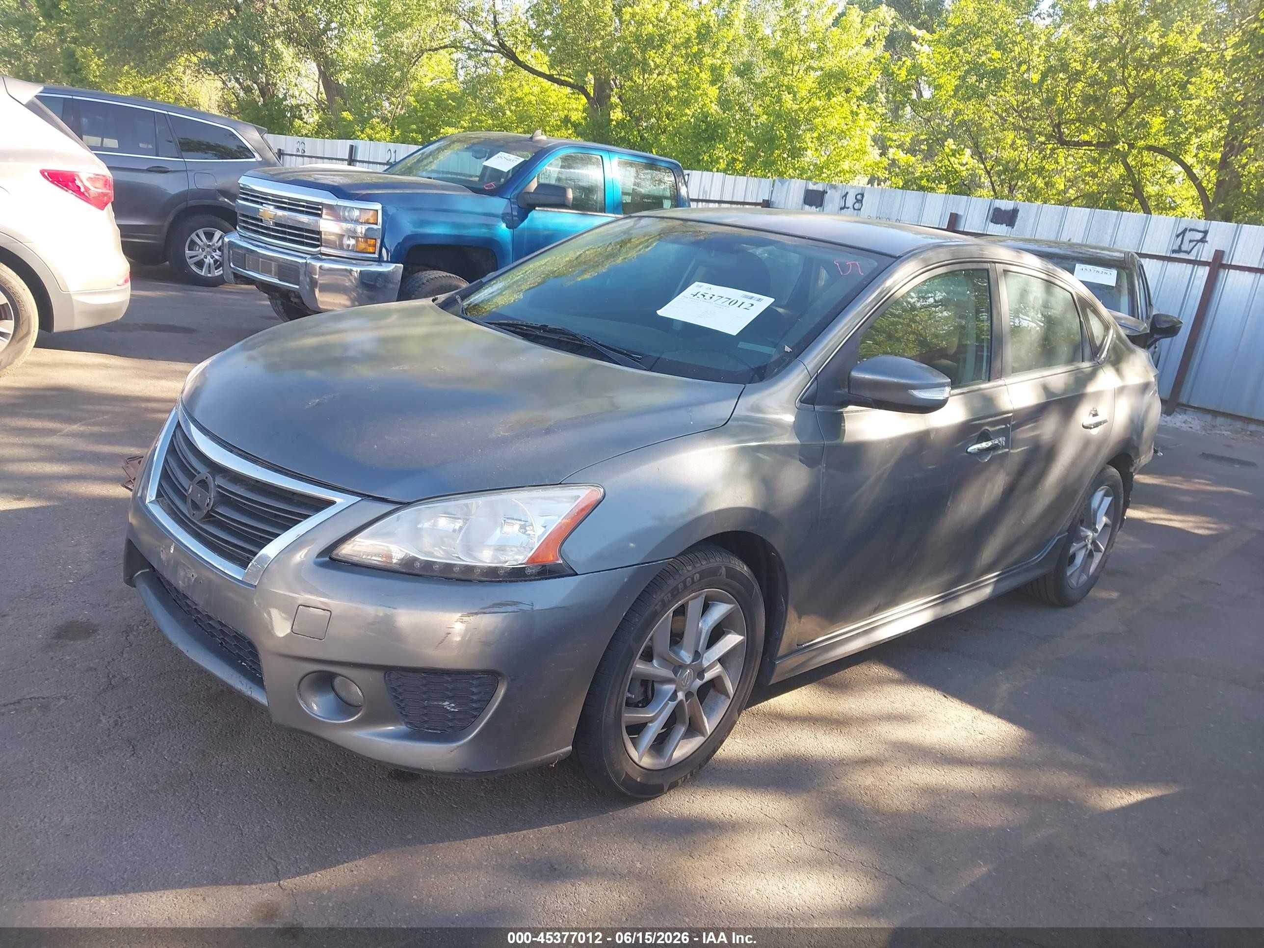 2015 Nissan Sentra Sr Gray vin: 3N1AB7AP4FY336576