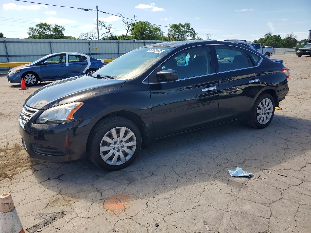 2015 Nissan Sentra S Black vin: 3N1AB7AP4FY340207