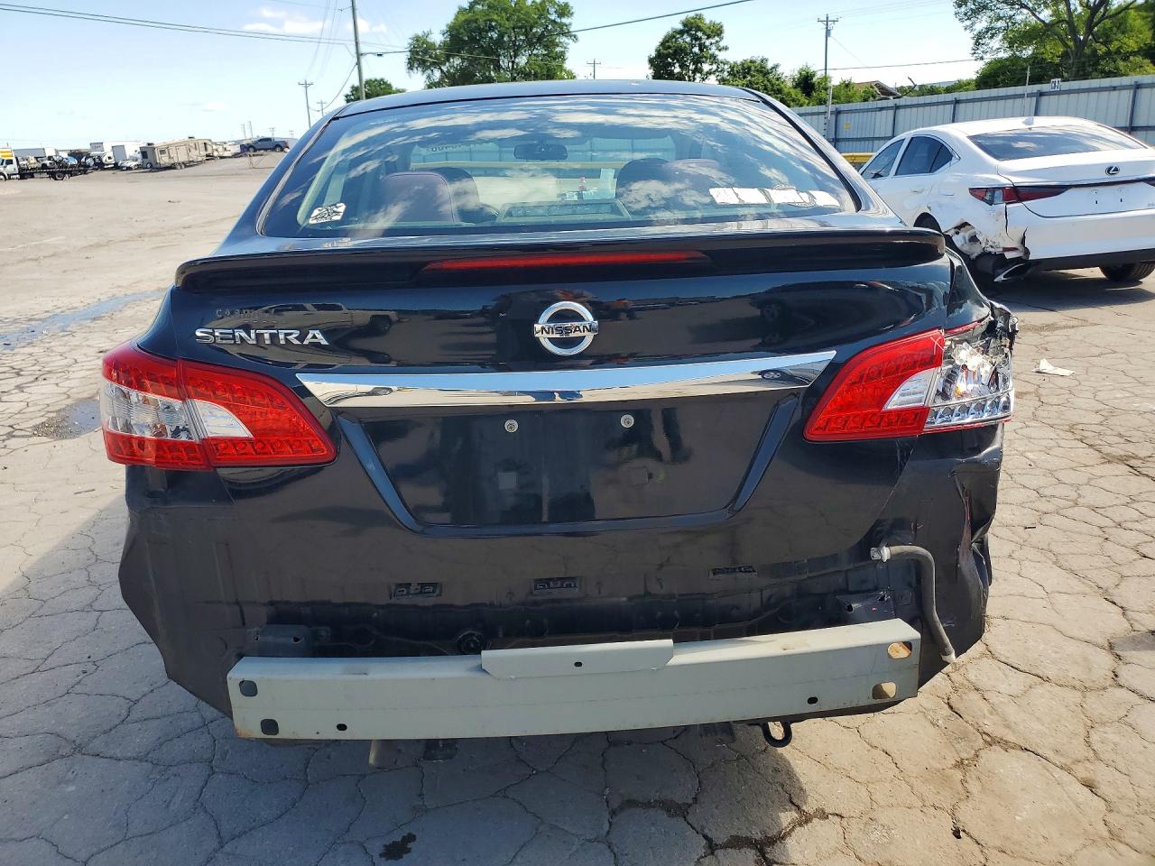 2015 Nissan Sentra S Black vin: 3N1AB7AP4FY340207