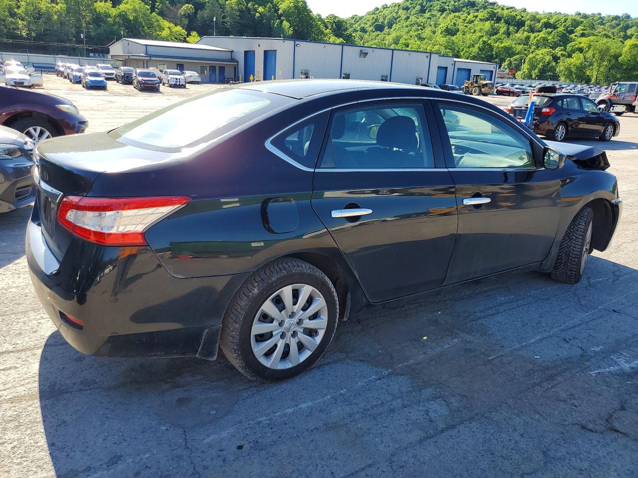 2015 Nissan Sentra S Black vin: 3N1AB7AP4FY345228