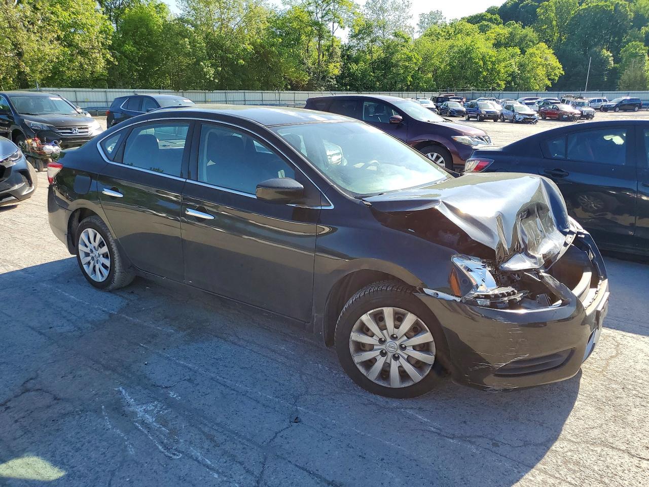 2015 Nissan Sentra S Black vin: 3N1AB7AP4FY345228