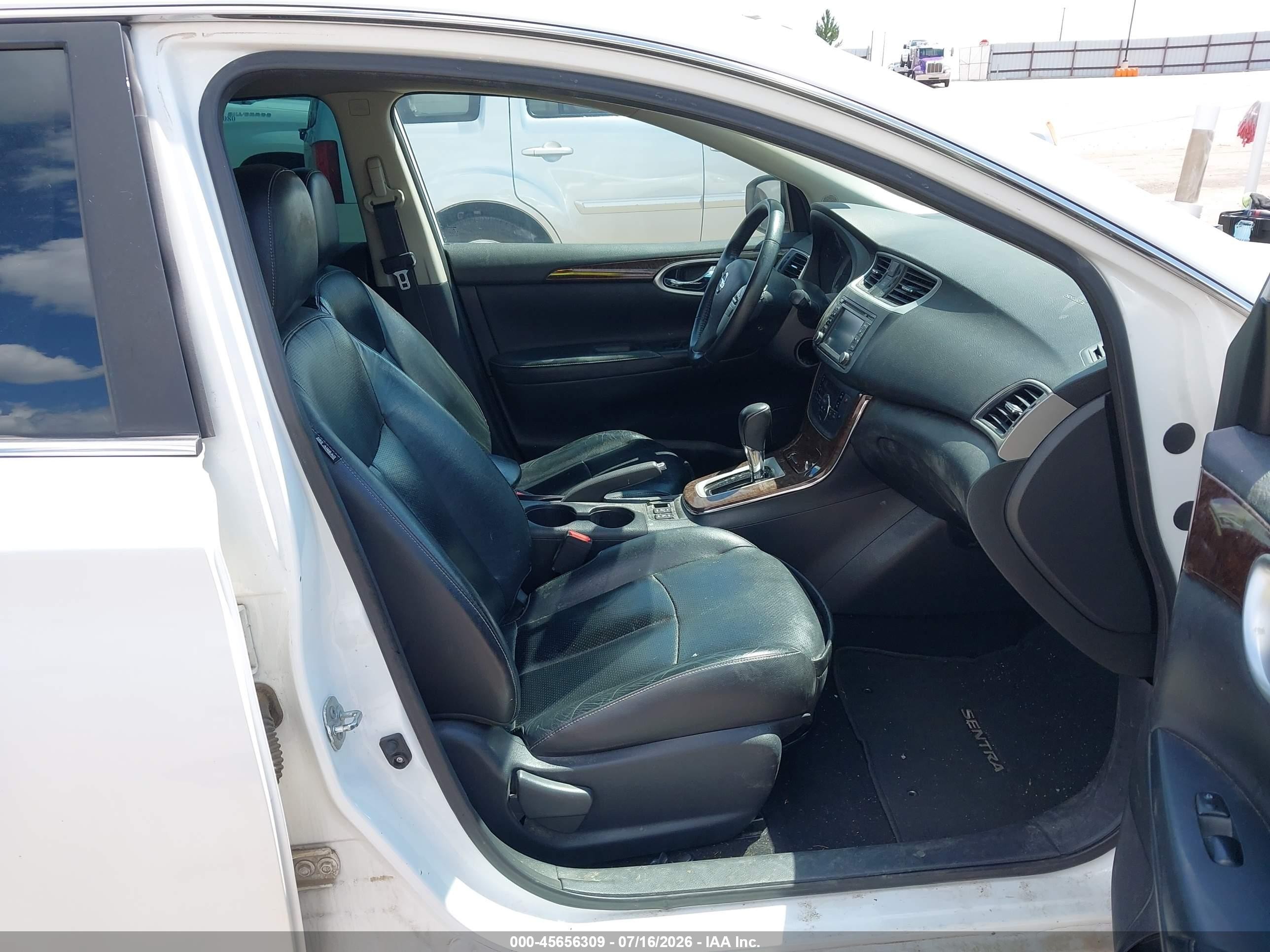 2015 Nissan Sentra Sl White vin: 3N1AB7AP4FY371666