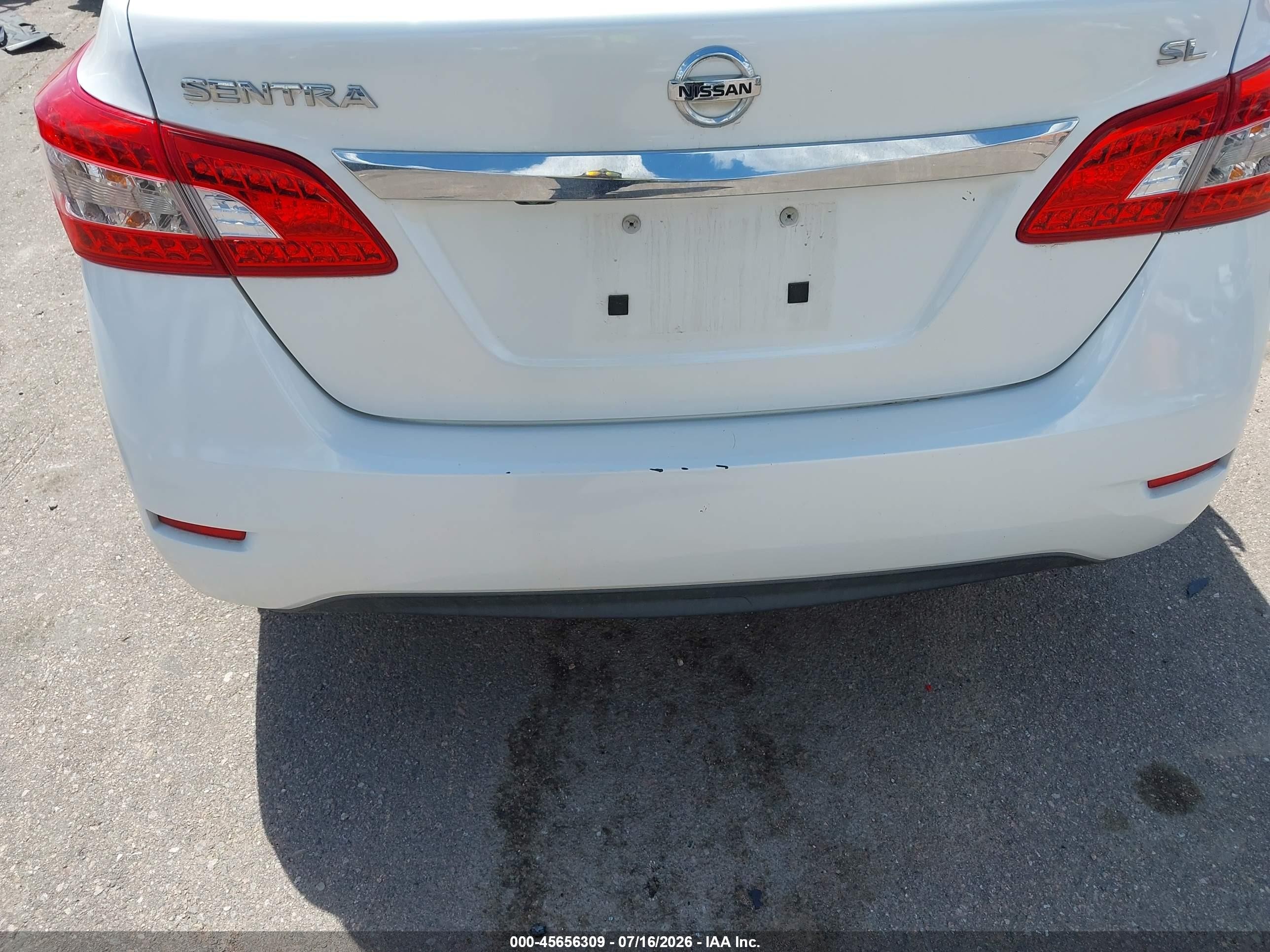 2015 Nissan Sentra Sl White vin: 3N1AB7AP4FY371666