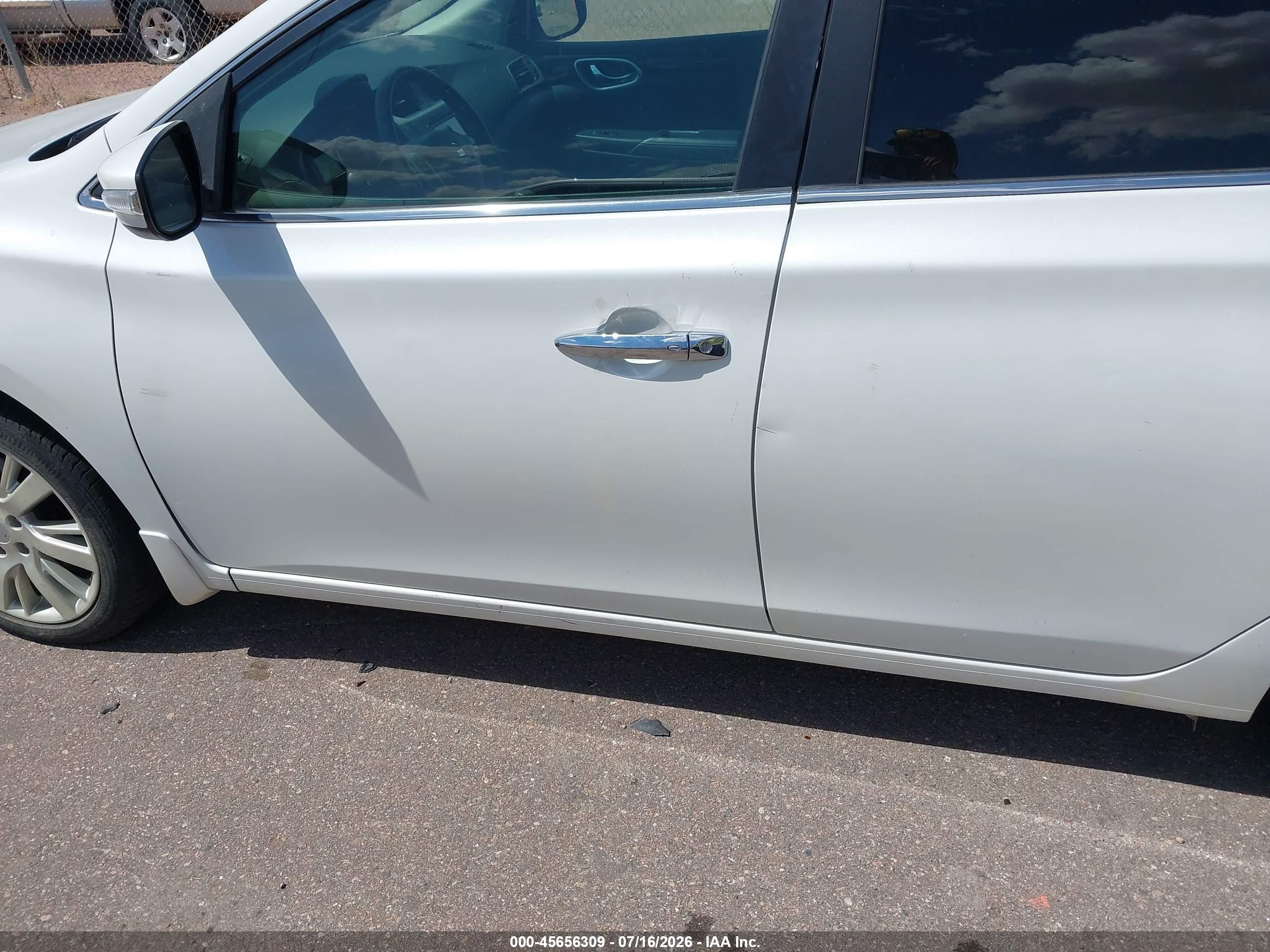 2015 Nissan Sentra Sl White vin: 3N1AB7AP4FY371666