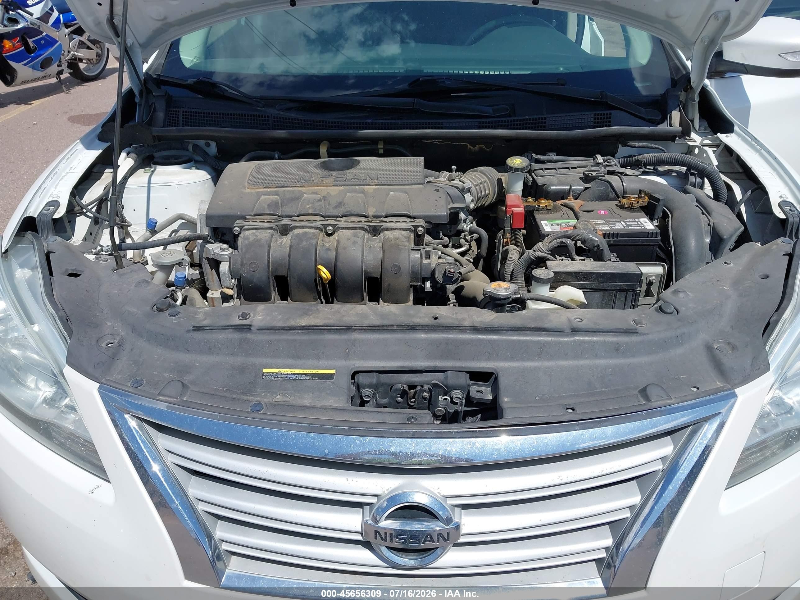 2015 Nissan Sentra Sl White vin: 3N1AB7AP4FY371666