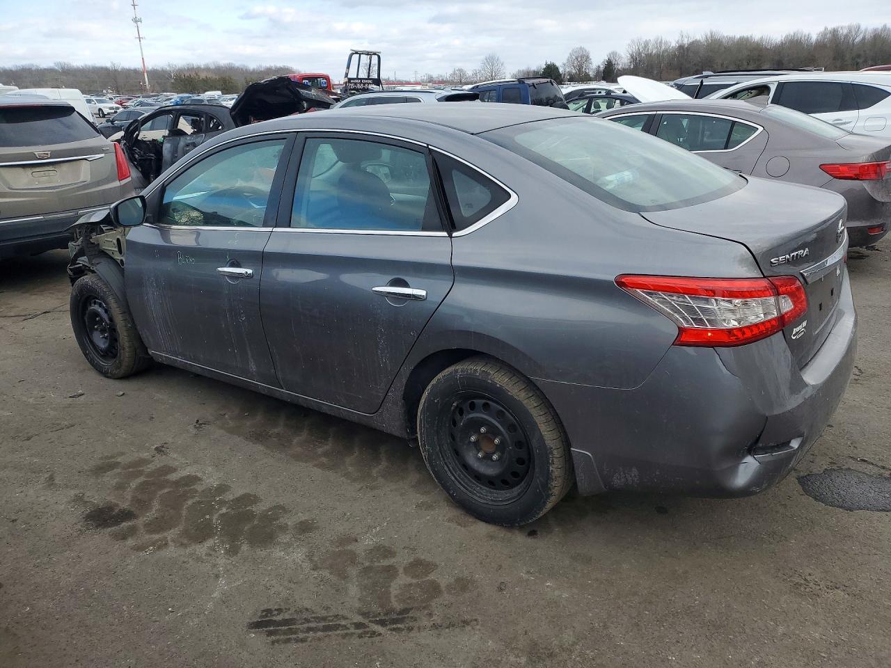 2015 Nissan Sentra S Серый vin: 3N1AB7AP4FY373157