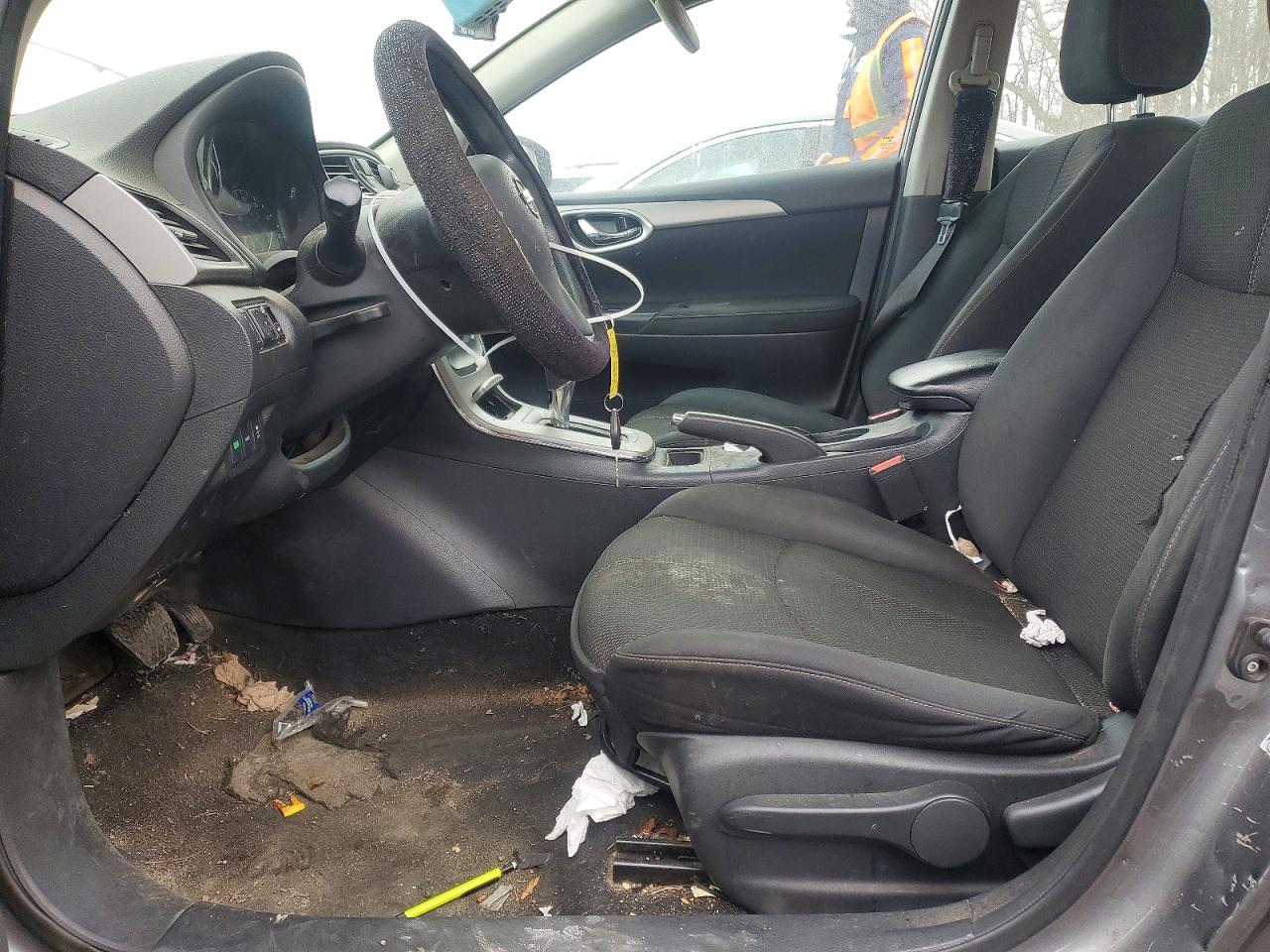2015 Nissan Sentra S Серый vin: 3N1AB7AP4FY373157
