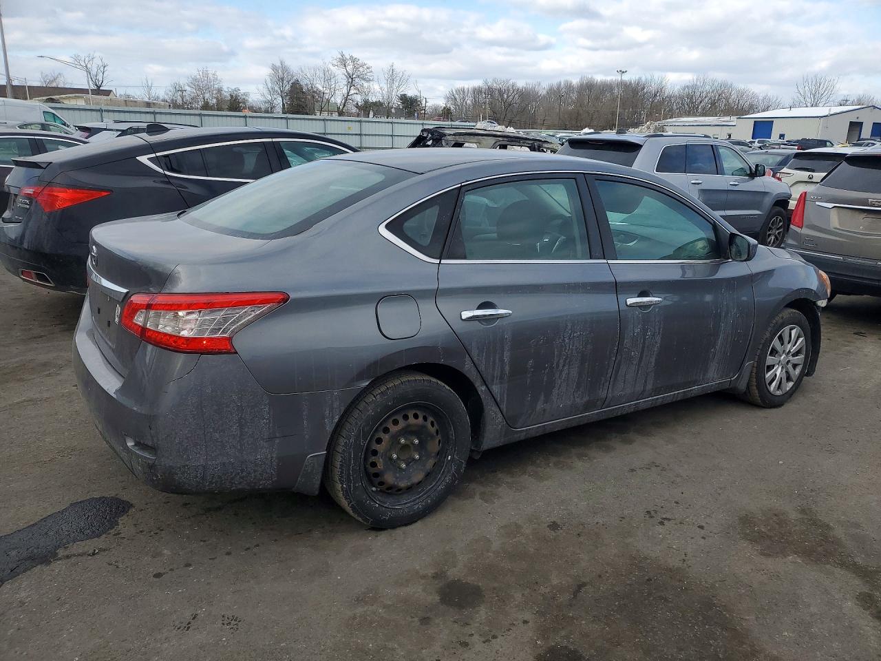 2015 Nissan Sentra S Серый vin: 3N1AB7AP4FY373157
