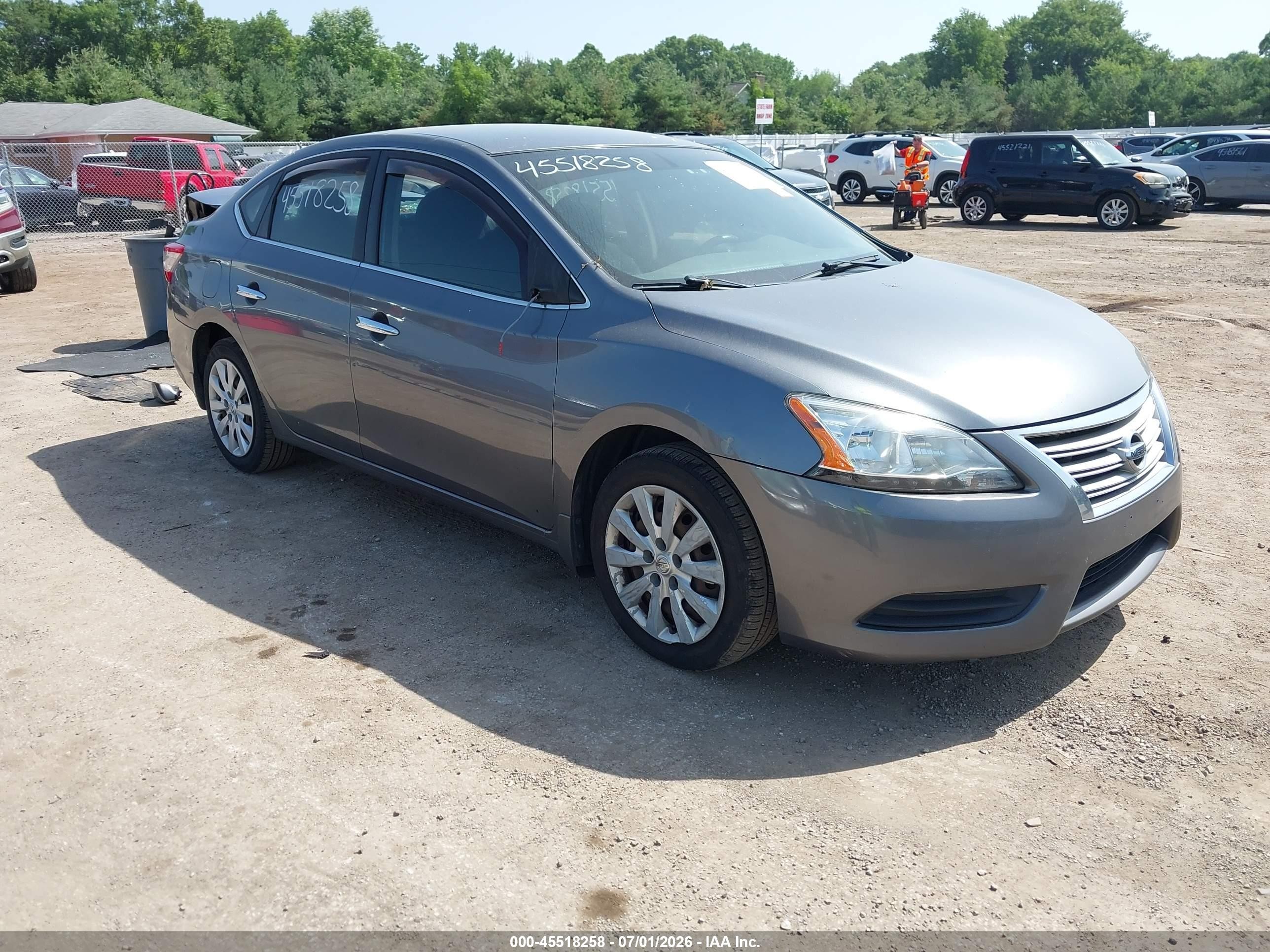 2015 Nissan Sentra S Gray vin: 3N1AB7AP4FY376396