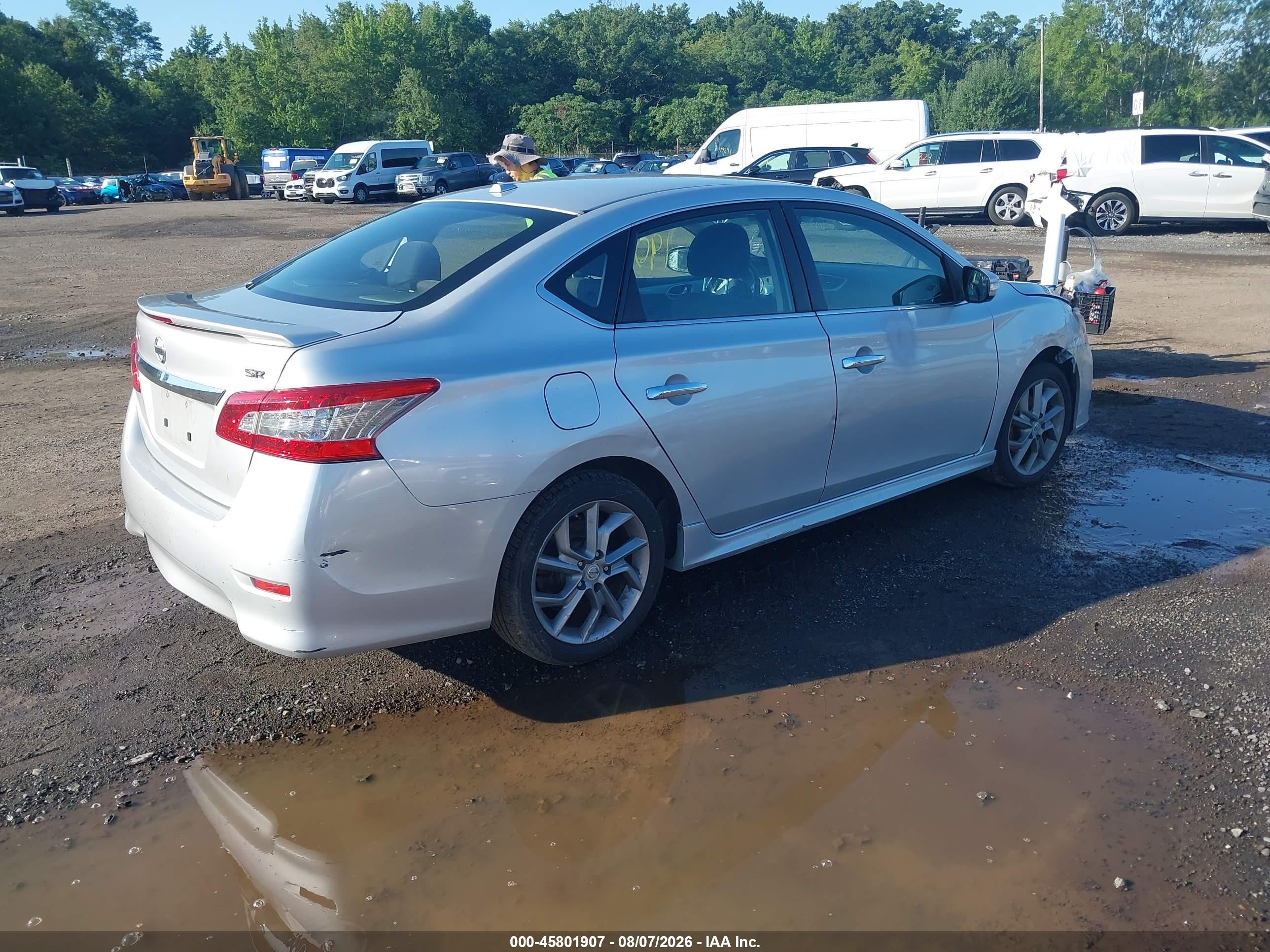 2015 Nissan Sentra Sr Silver vin: 3N1AB7AP4FY376477