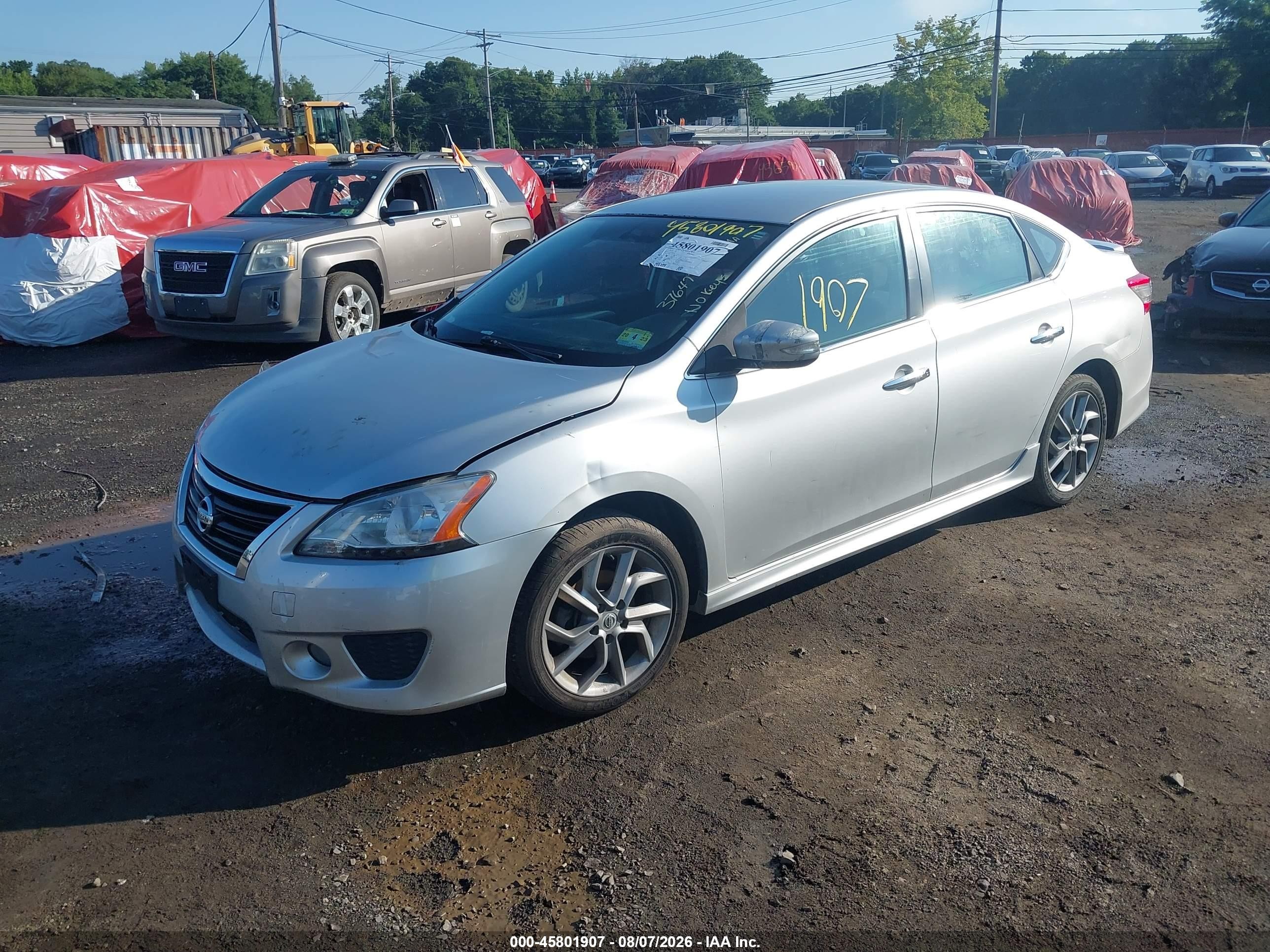 2015 Nissan Sentra Sr Silver vin: 3N1AB7AP4FY376477
