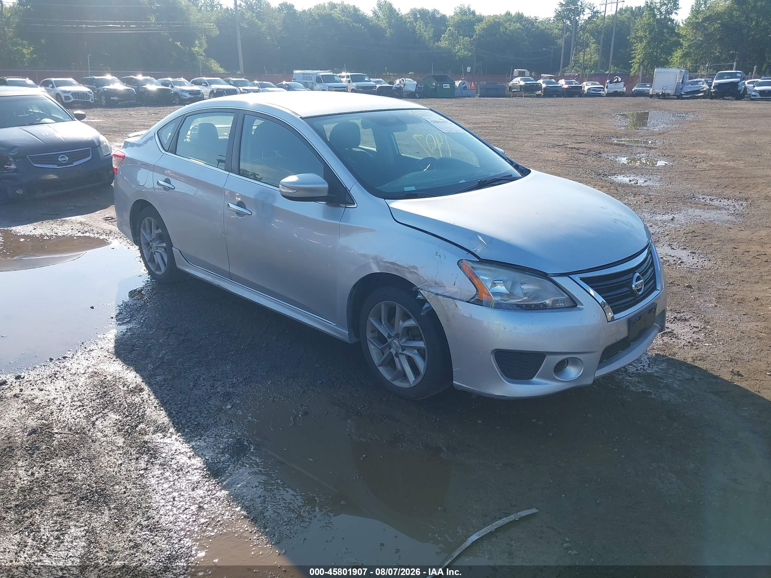 2015 Nissan Sentra Sr Silver vin: 3N1AB7AP4FY376477
