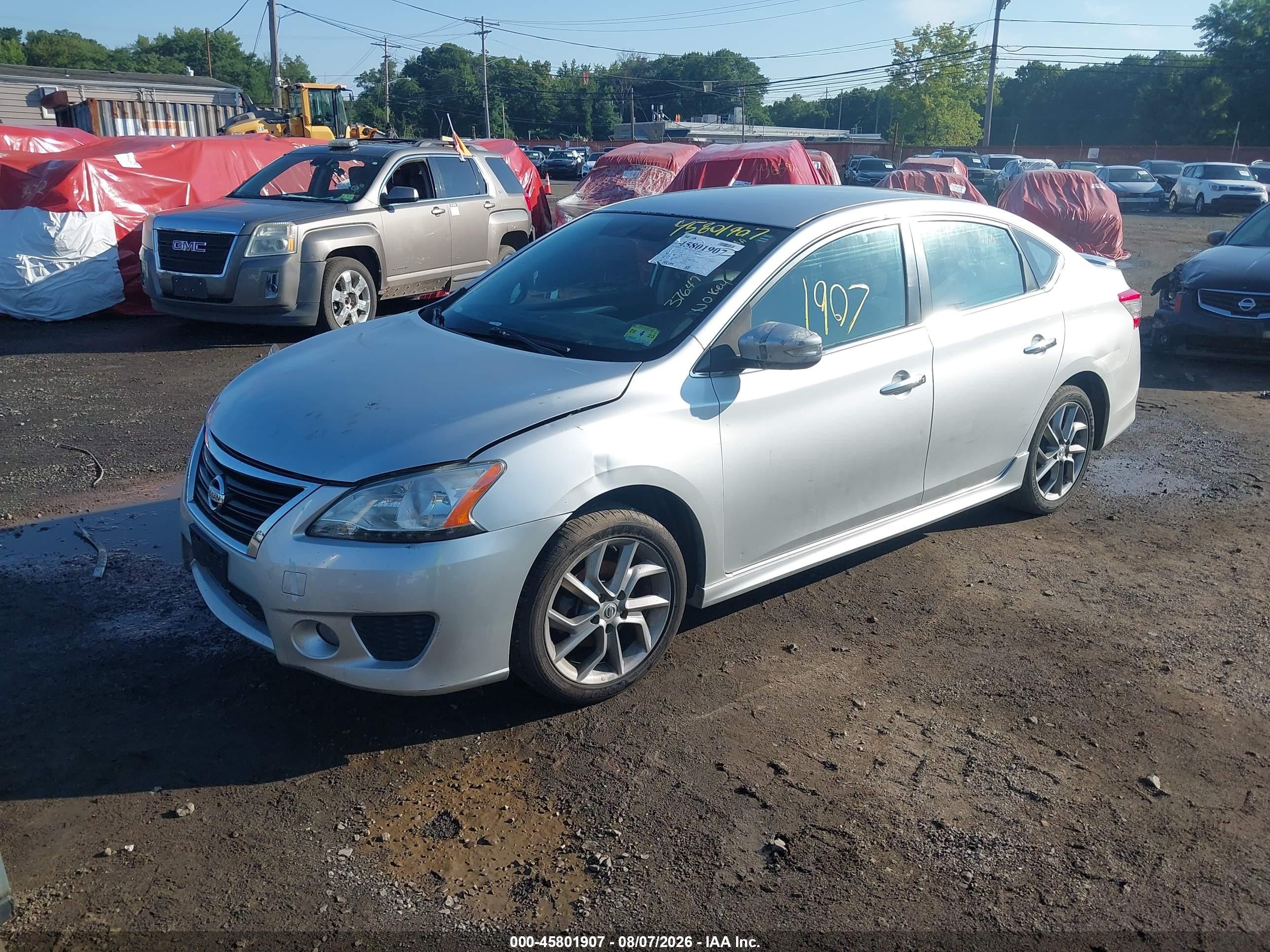 2015 Nissan Sentra Sr Silver vin: 3N1AB7AP4FY376477