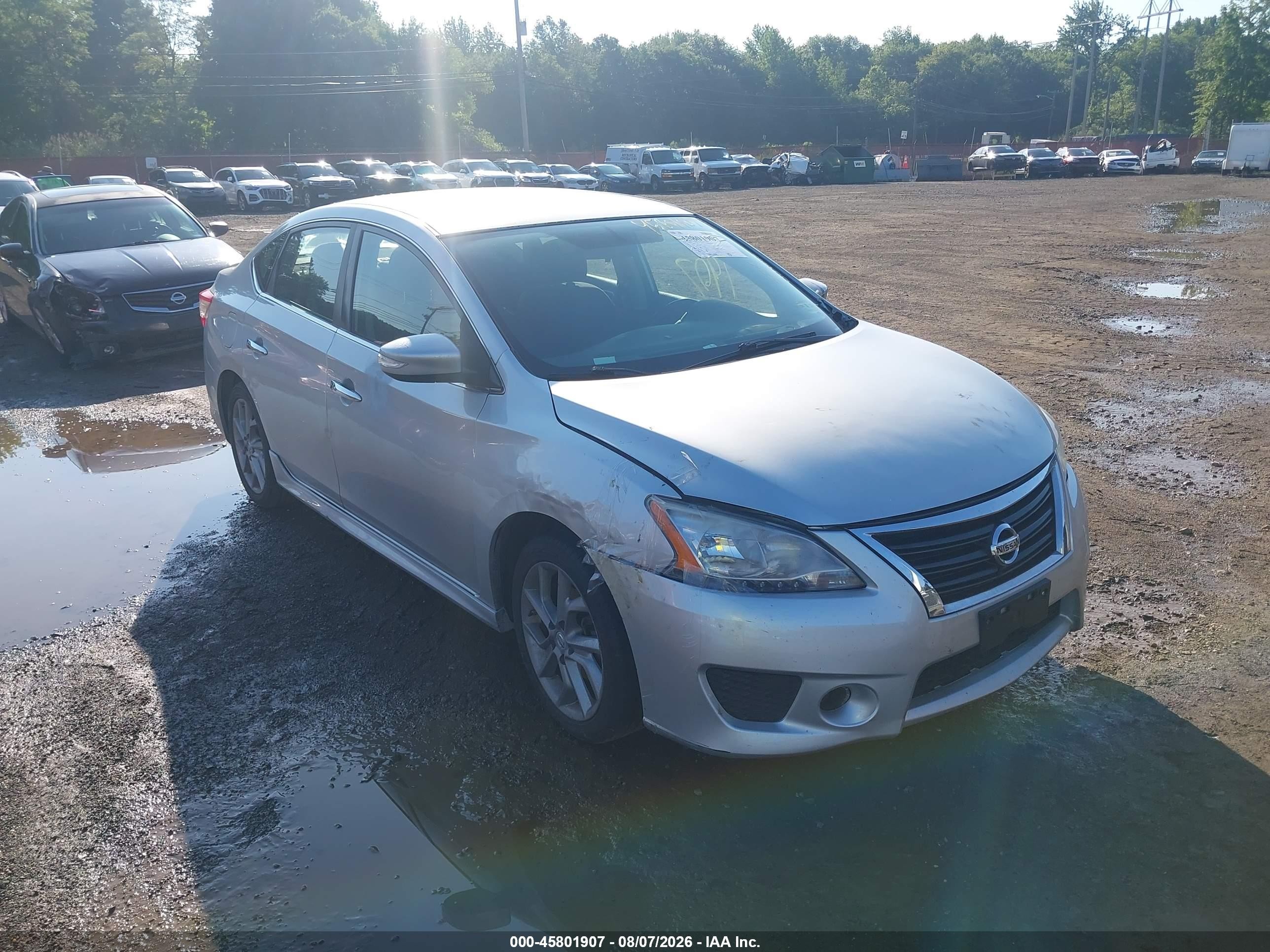2015 Nissan Sentra Sr Silver vin: 3N1AB7AP4FY376477
