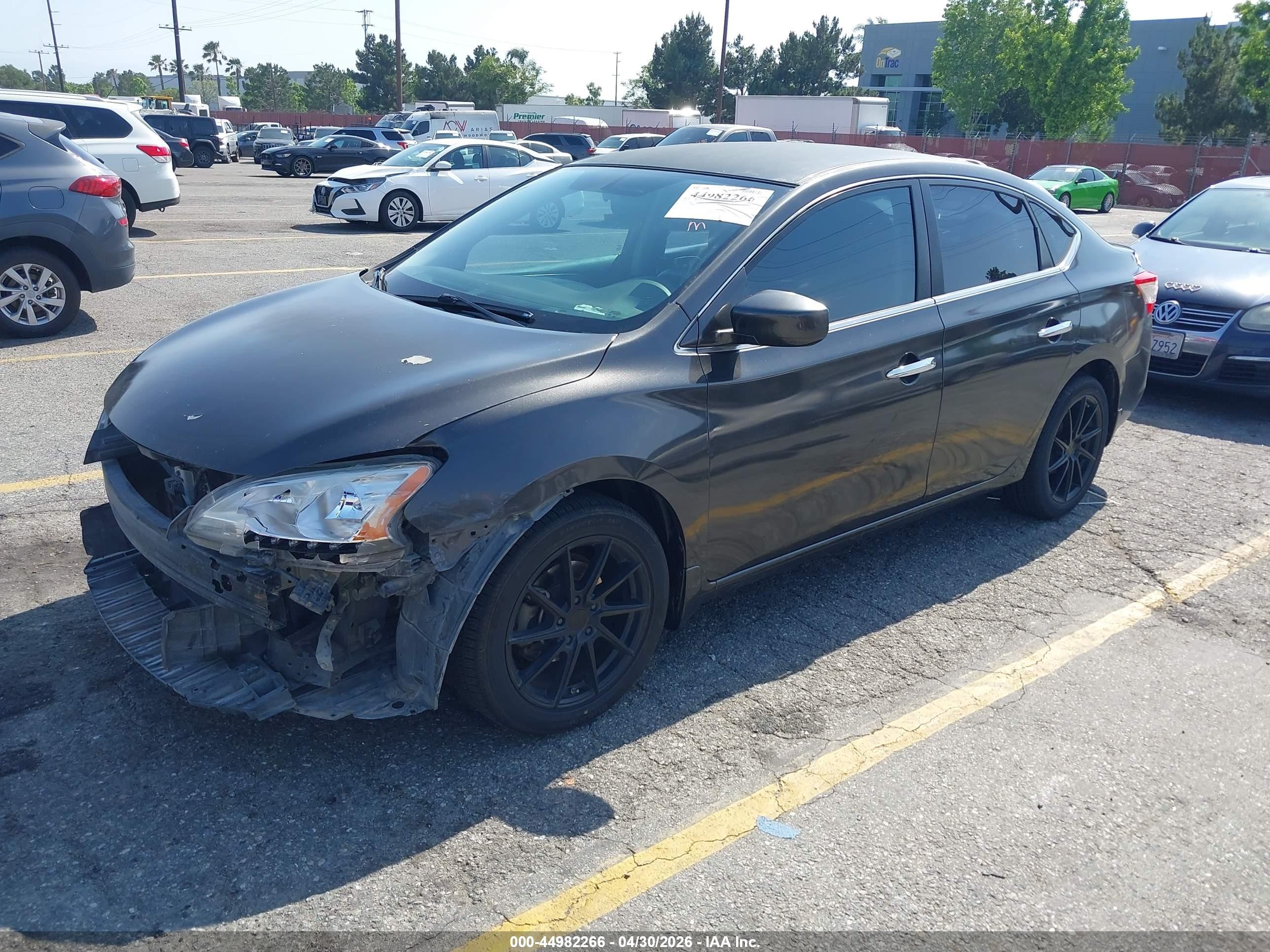 2015 Nissan Sentra Sv Gray vin: 3N1AB7AP4FY376897