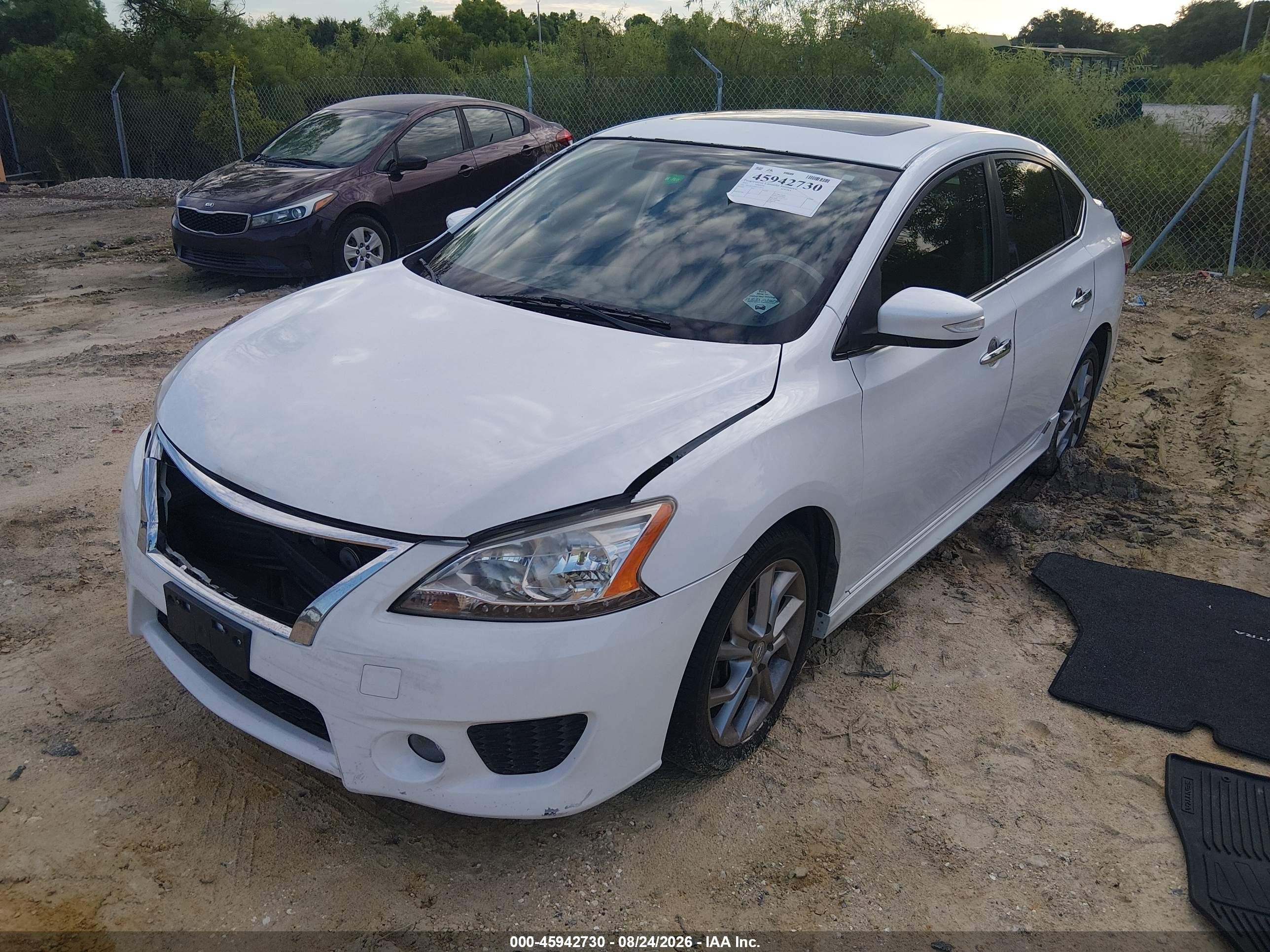 2015 Nissan Sentra Sr White vin: 3N1AB7AP4FY377242