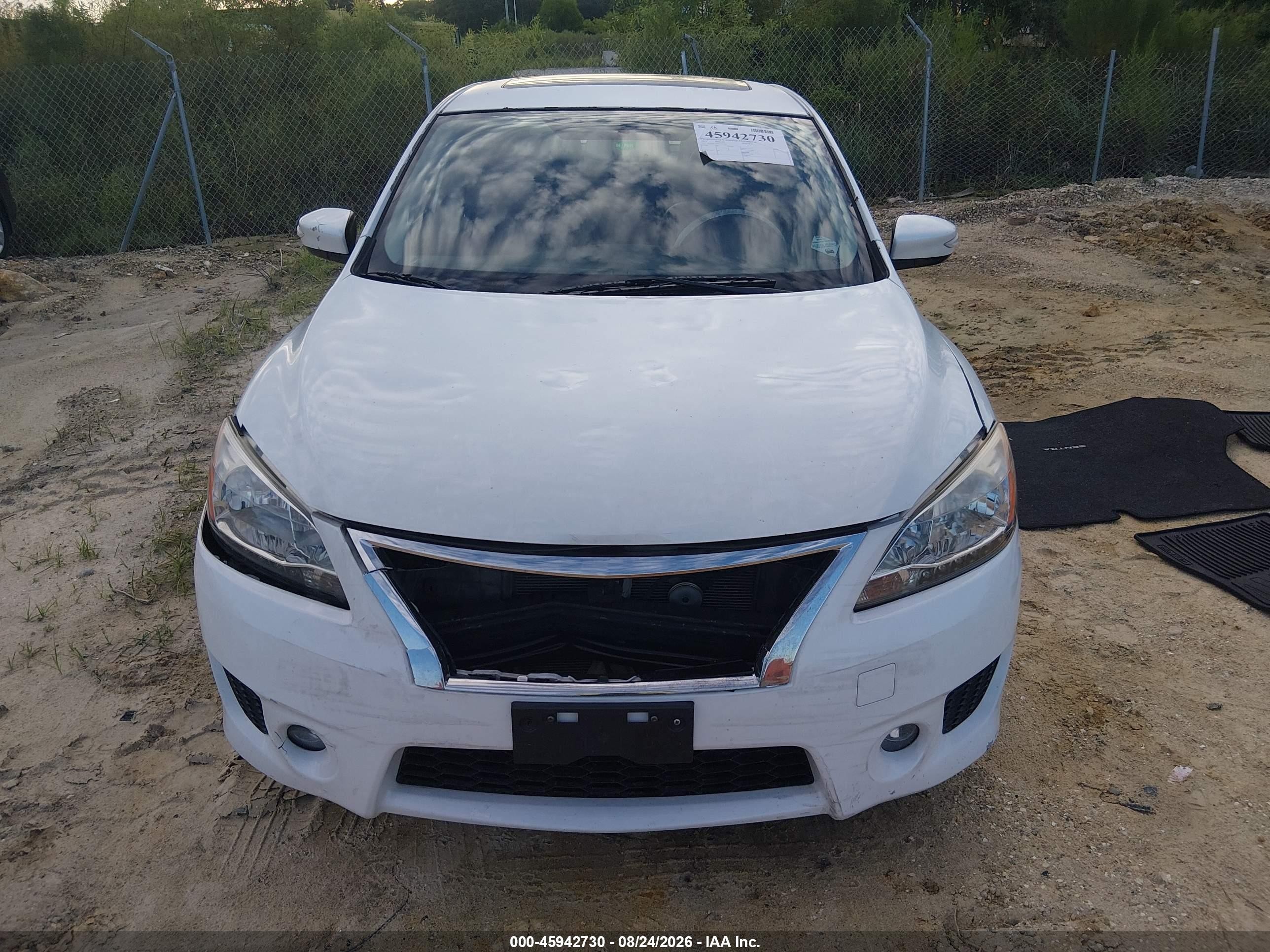 2015 Nissan Sentra Sr White vin: 3N1AB7AP4FY377242